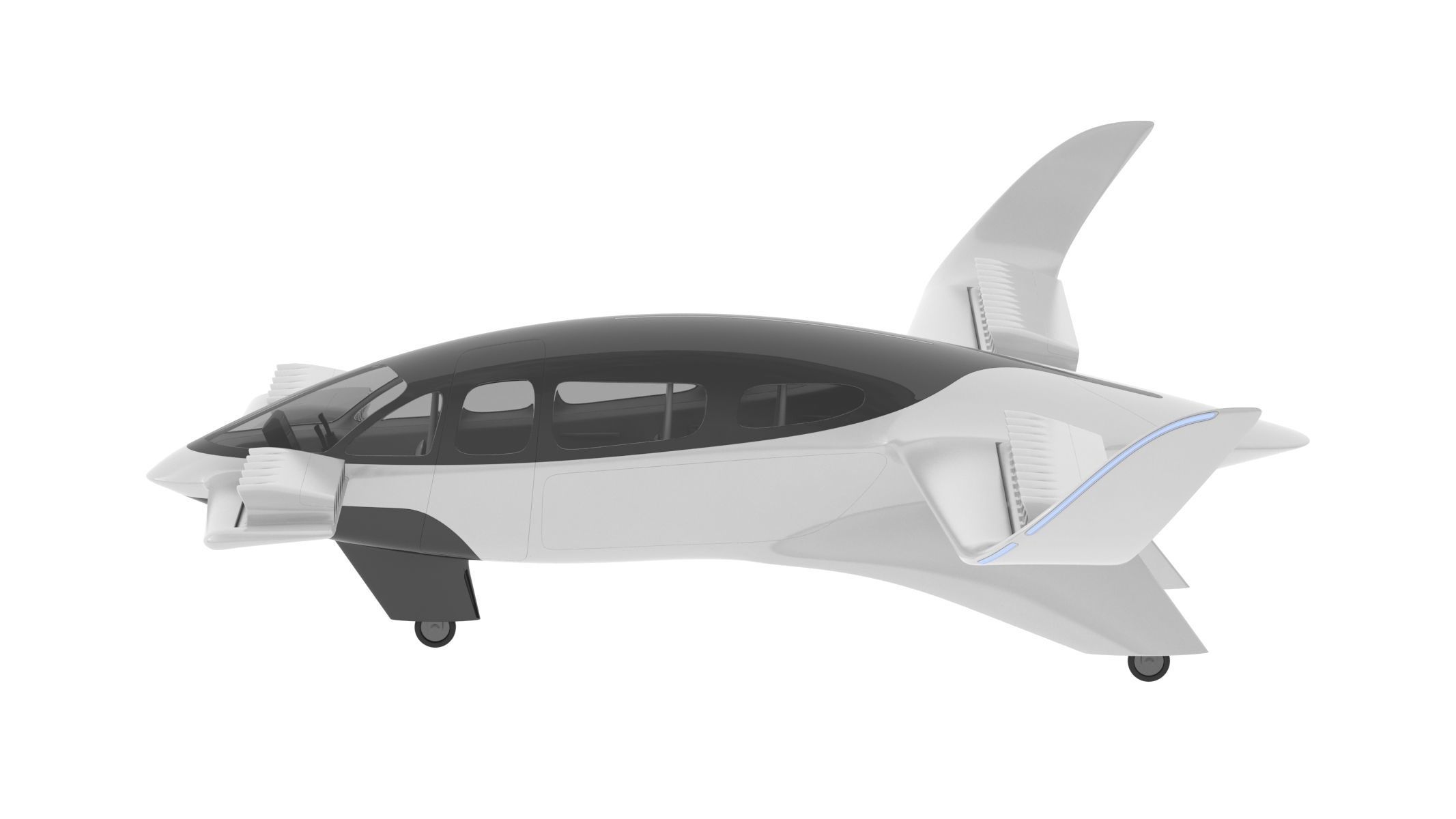 Lilium Jet Flying Taxi 3D model_7