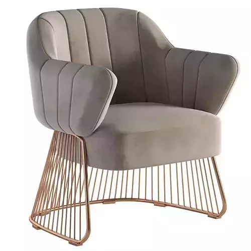 Armchair with metal frame