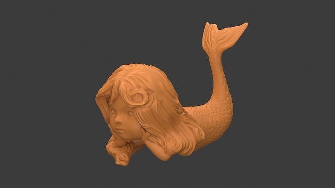 Mini Mermaid 3D print model