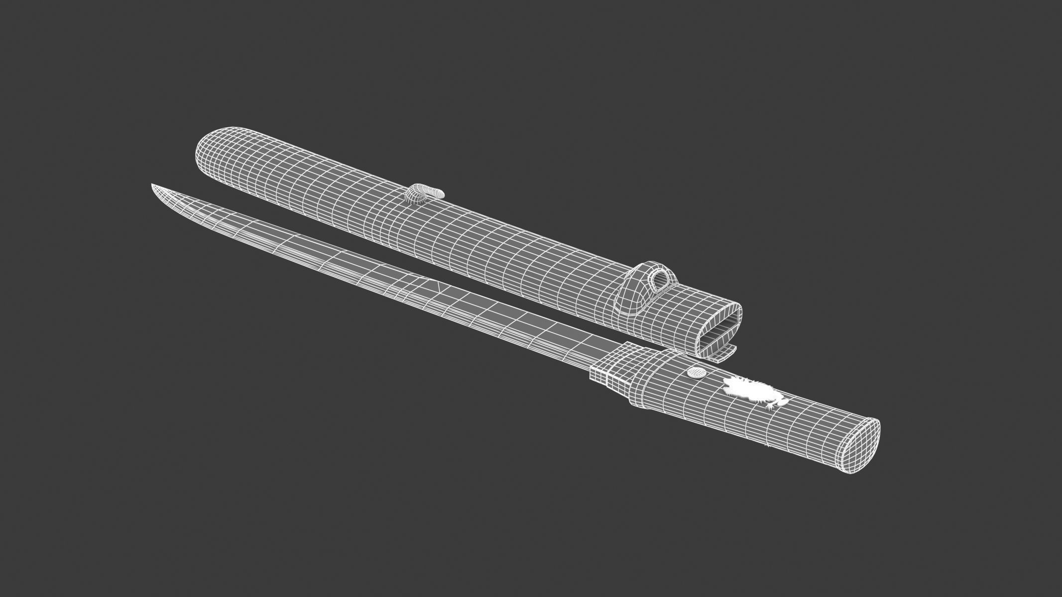 Tanto Short Sword 3D model_16