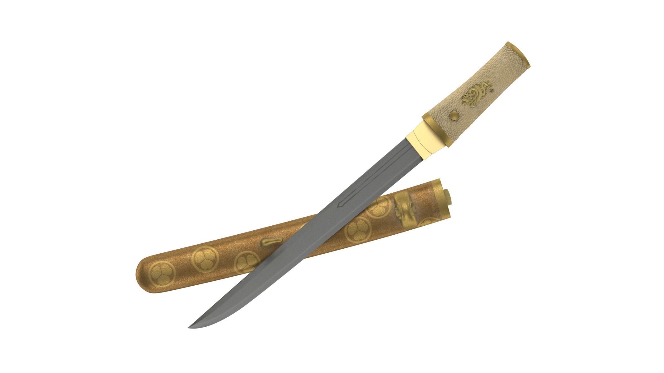 Tanto Short Sword 3D model_5