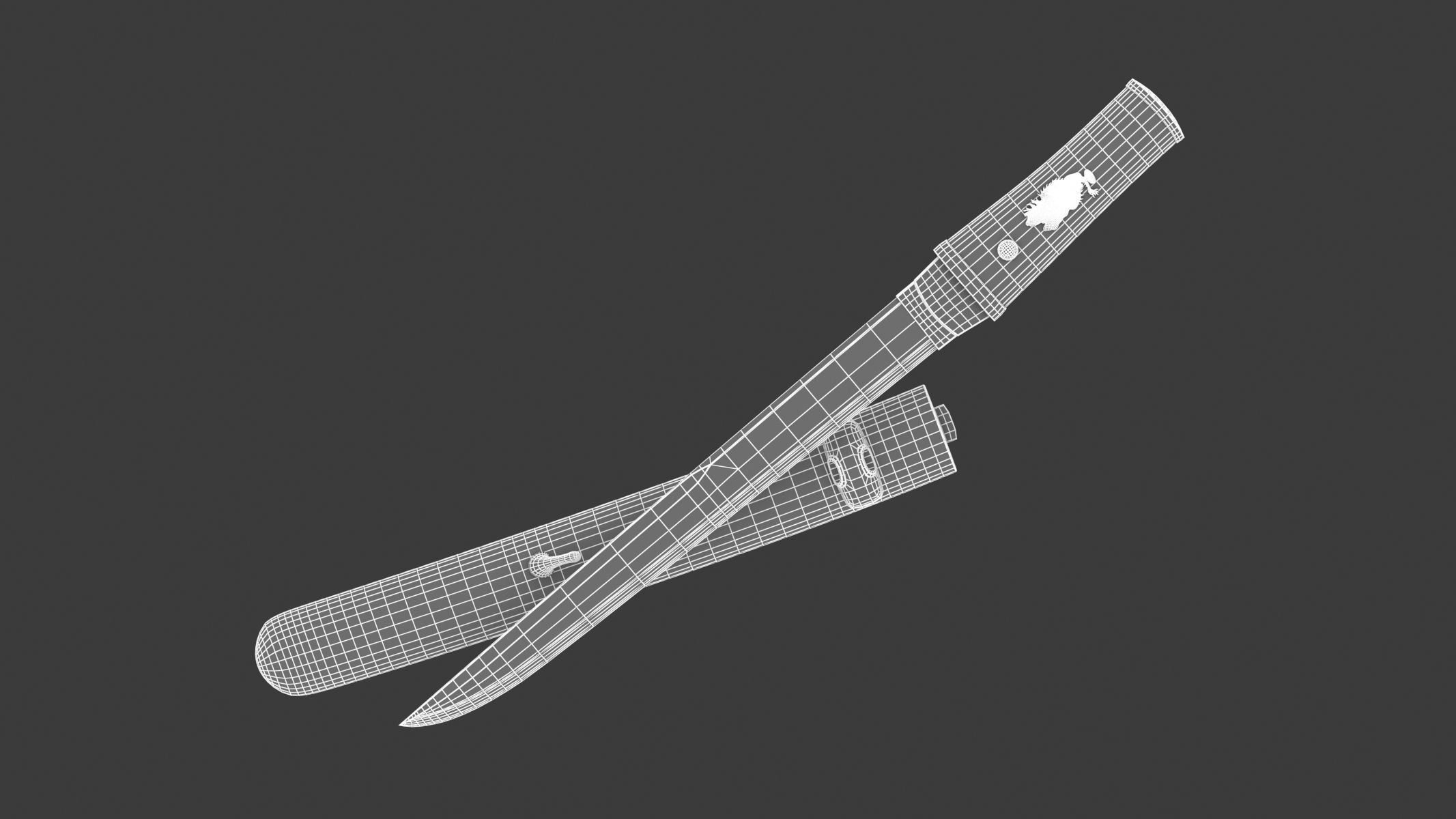 Tanto Short Sword 3D model_20