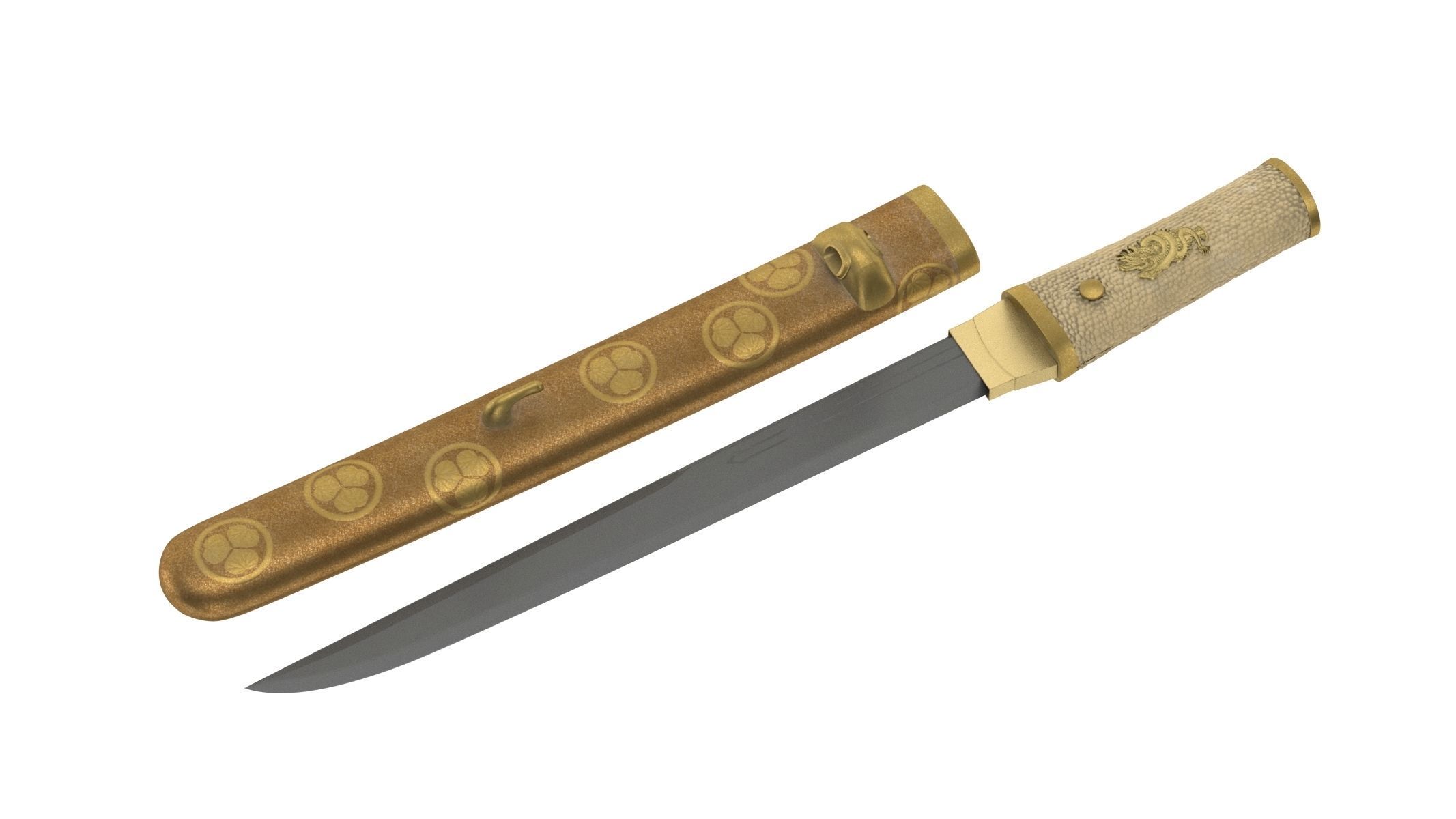 Tanto Short Sword 3D model_2