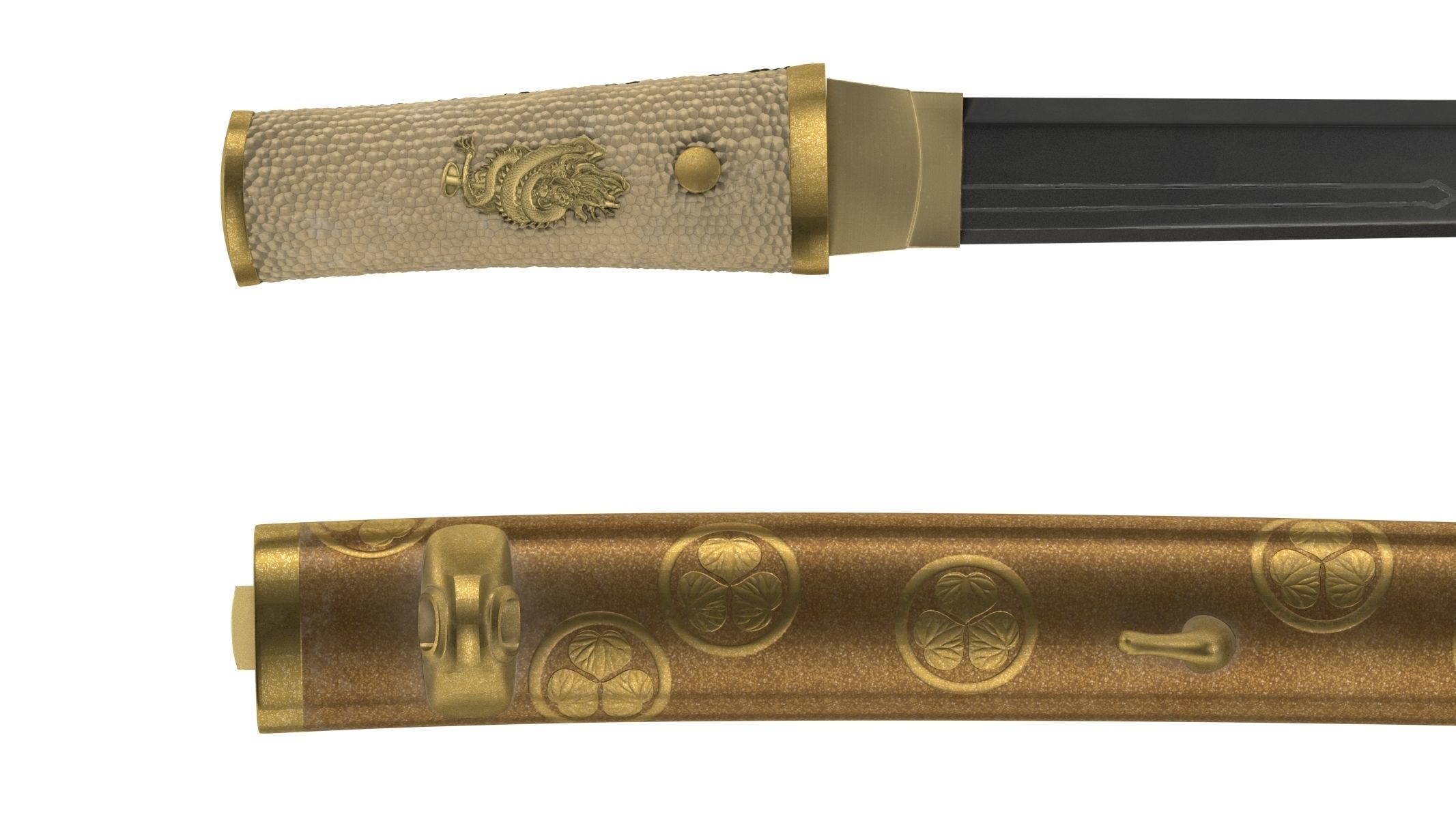 Tanto Short Sword 3D model_6