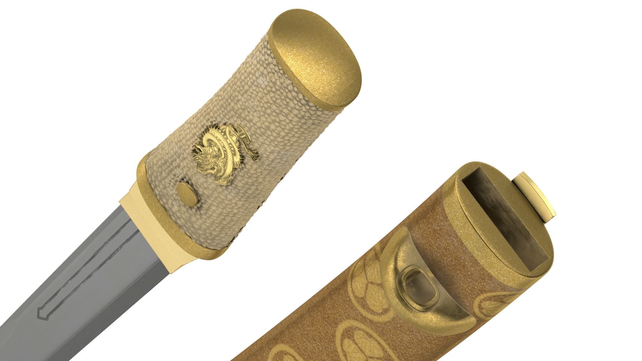 Tanto Short Sword 3D model_12