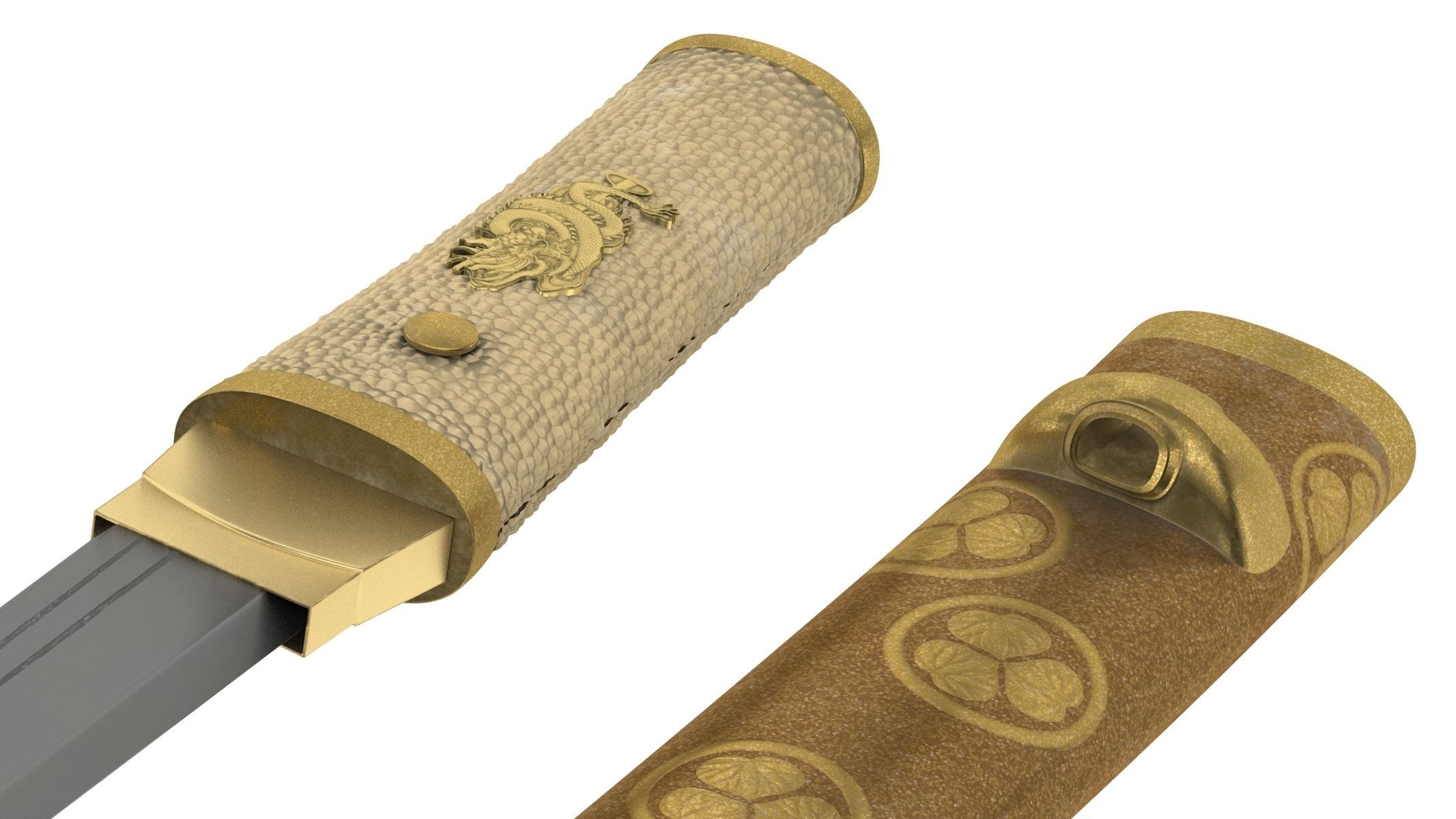 Tanto Short Sword 3D model_11