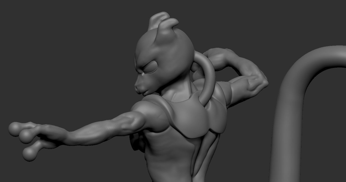 Mewtwo with muscles 3D print model_13