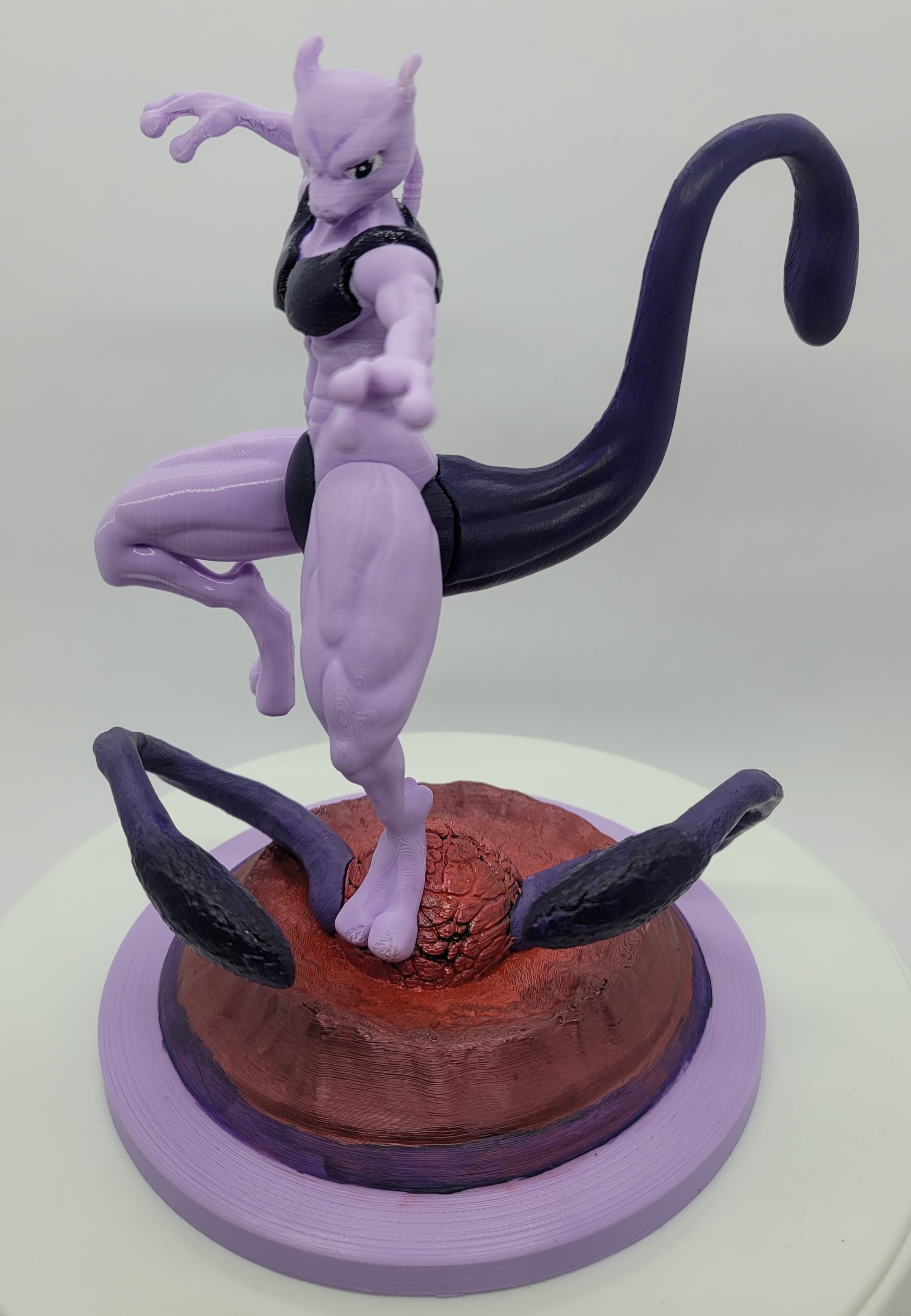 Mewtwo with muscles 3D print model_3