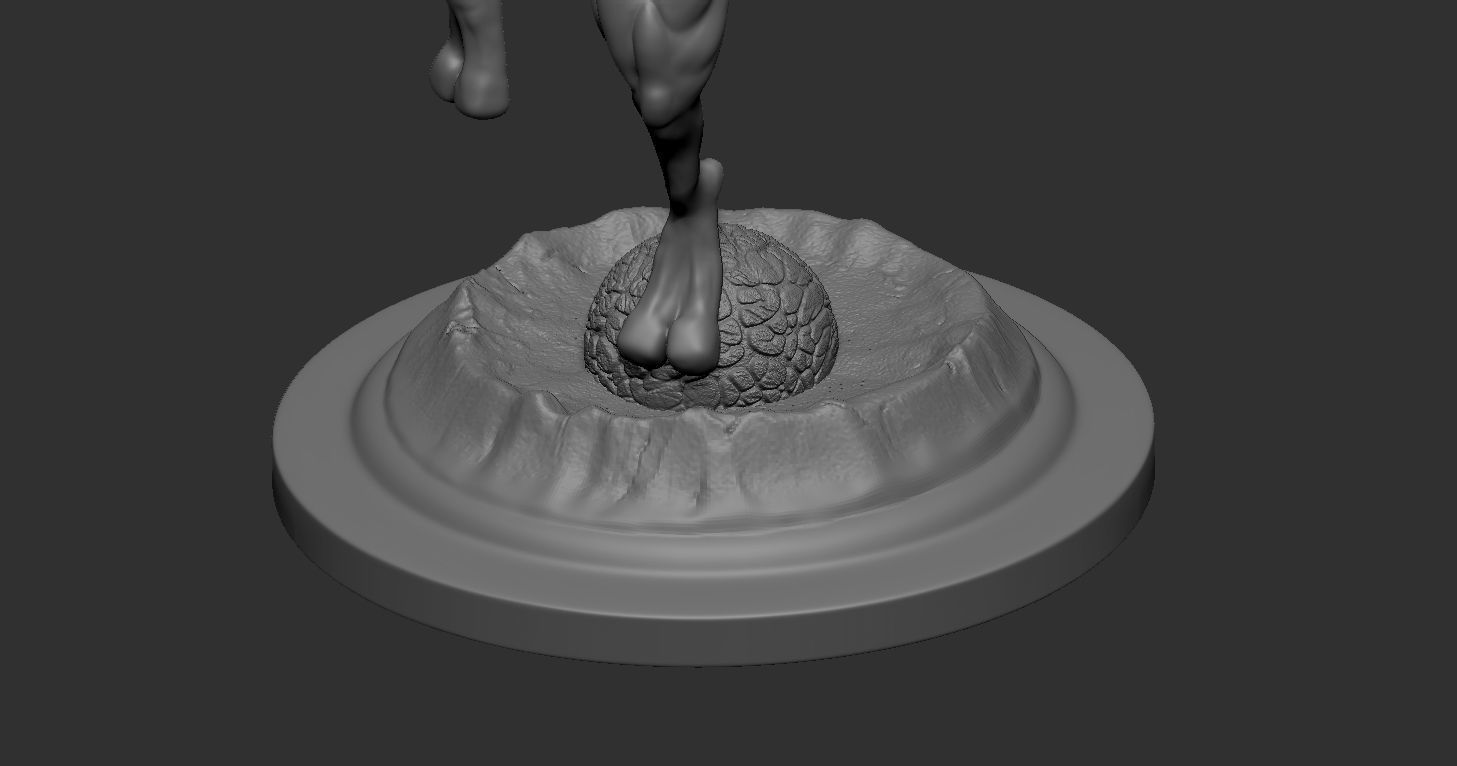 Mewtwo with muscles 3D print model_14