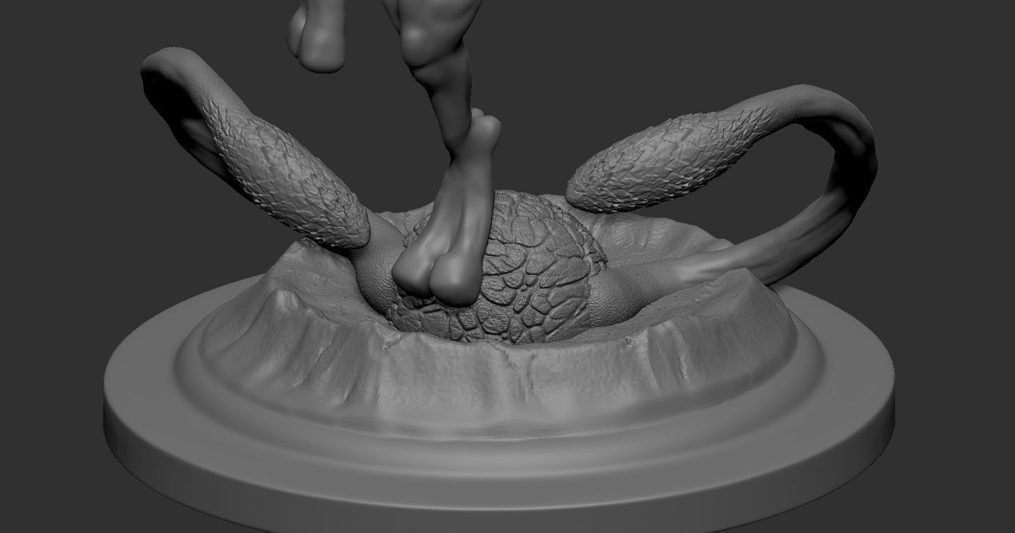 Mewtwo with muscles 3D print model_15