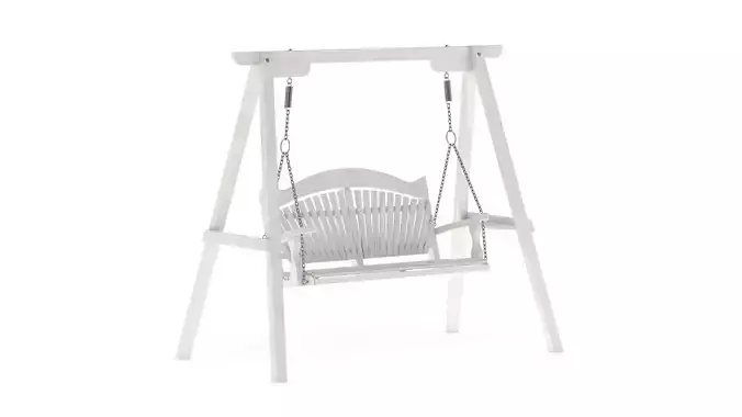 Wooden Swing Chair 004 3D model