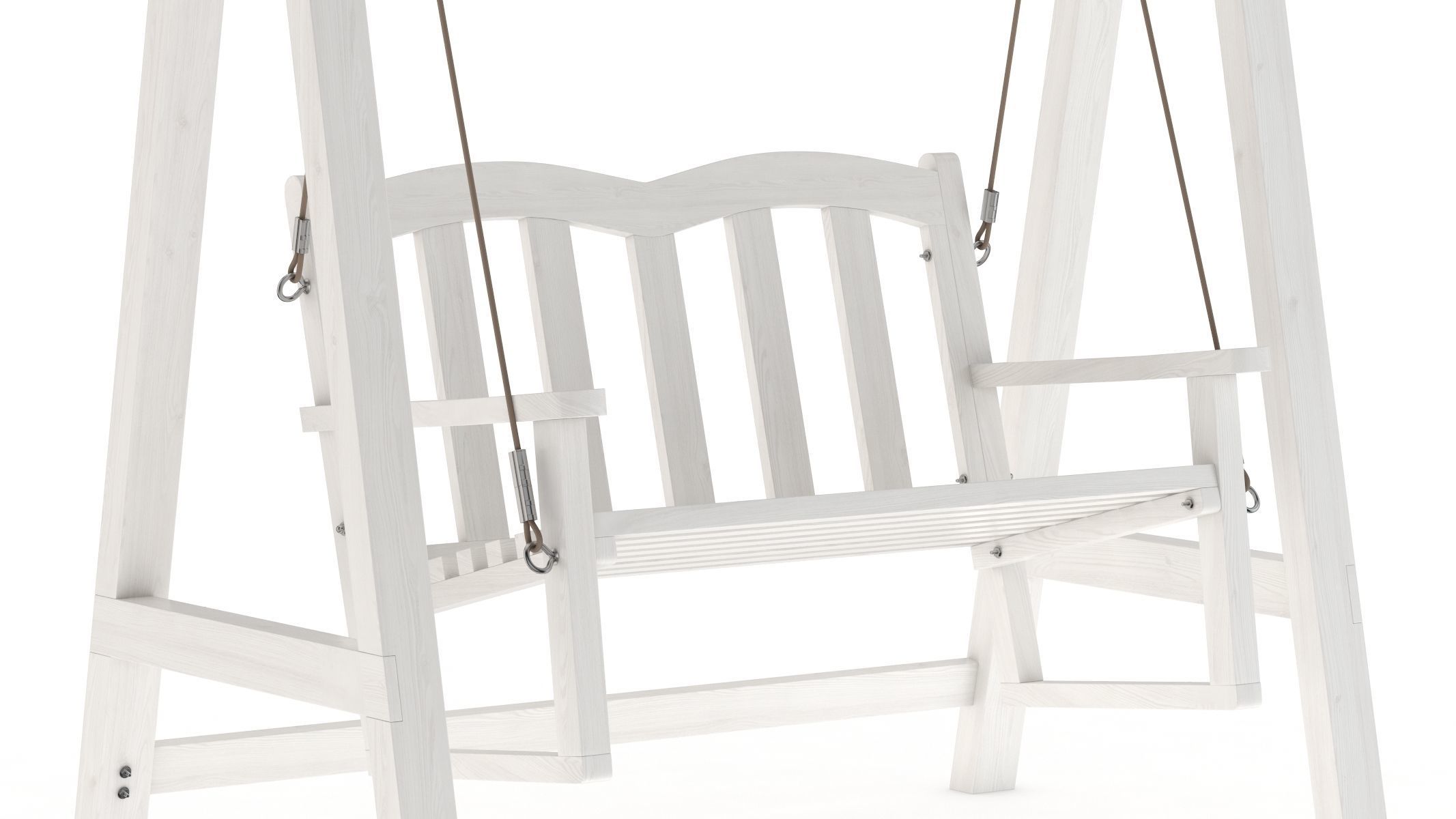Wooden Swing Chair 05 3D model_5