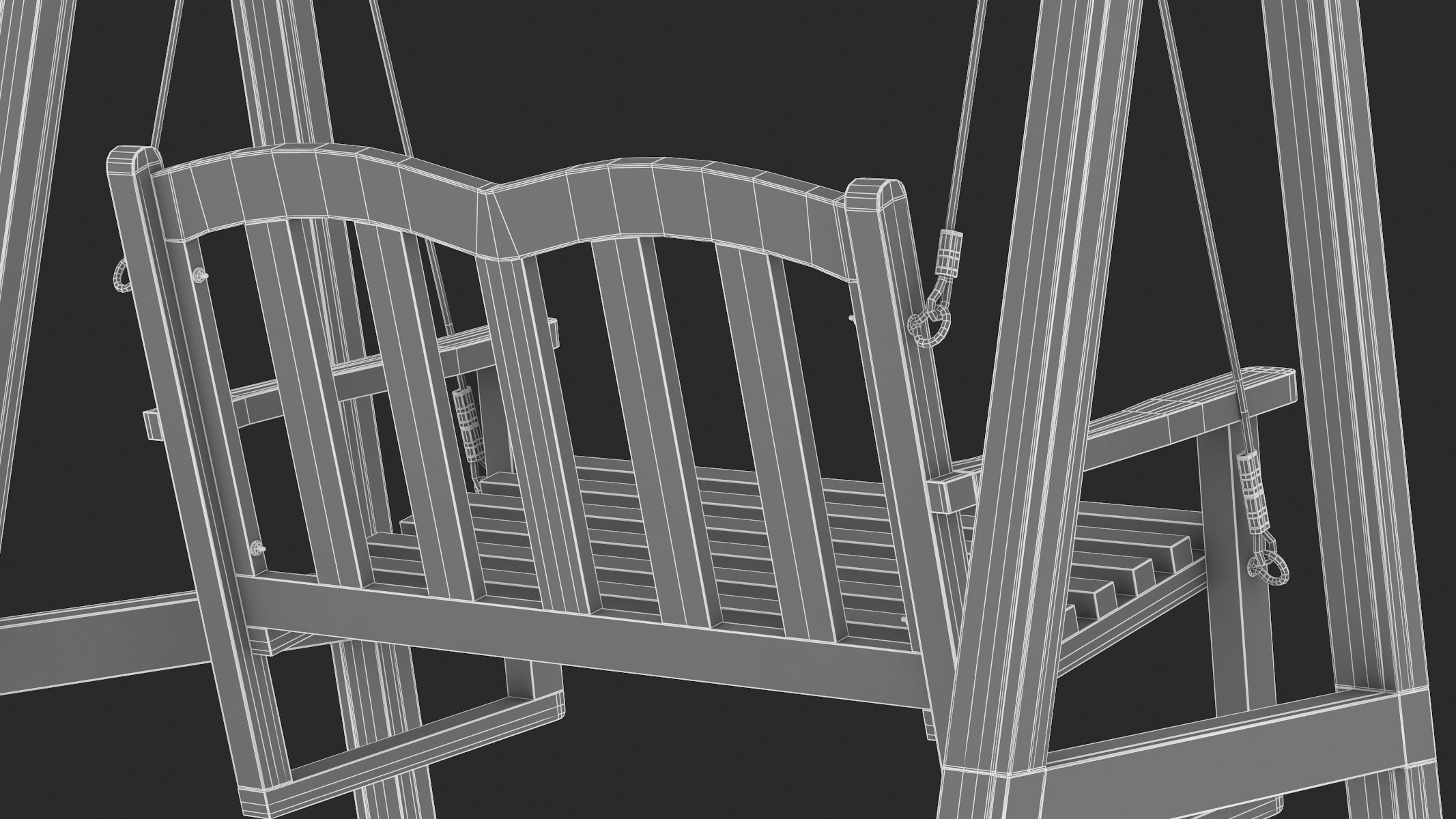 Wooden Swing Chair 05 3D model_17
