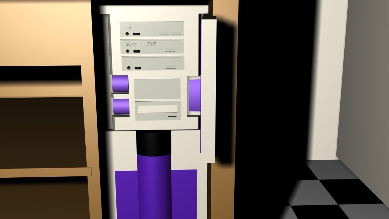 Old Computer P3 1999 3D model_6