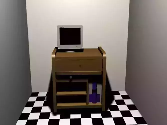 Old Computer P3 1999 3D model