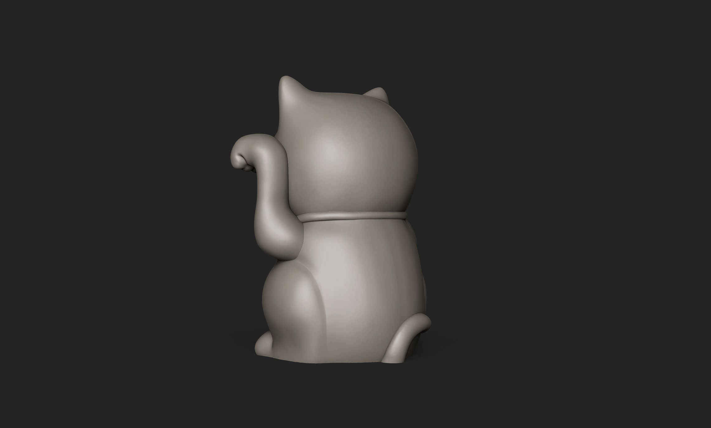 Maneki neko No1 3D print model_3