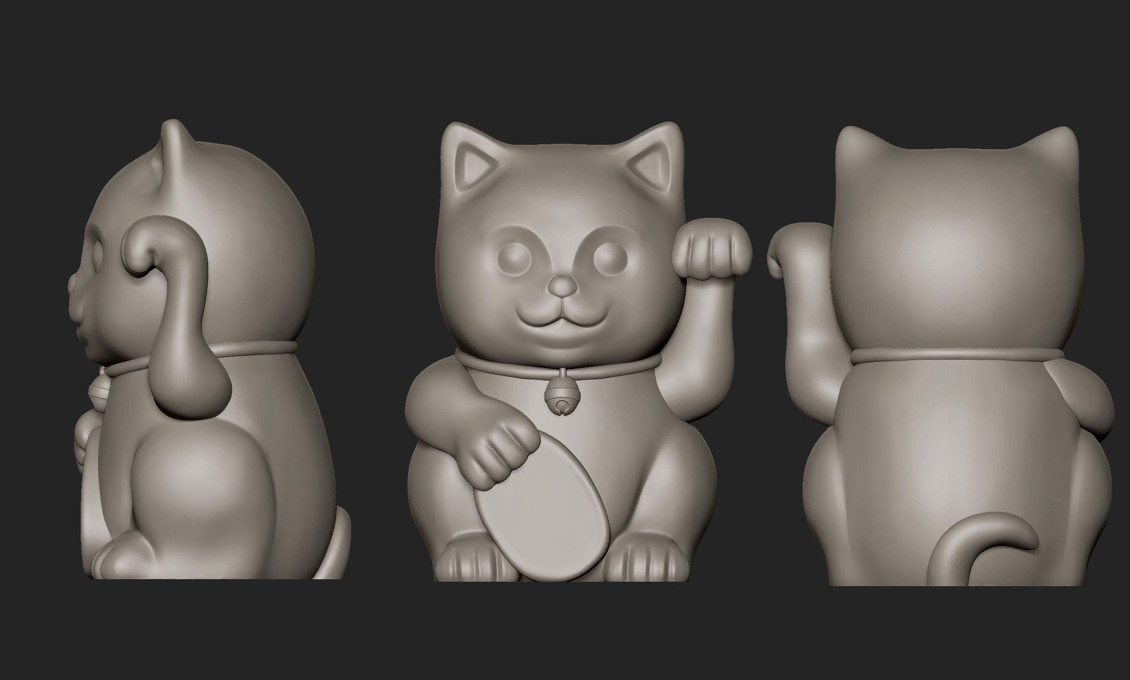 Maneki neko No1 3D print model_4