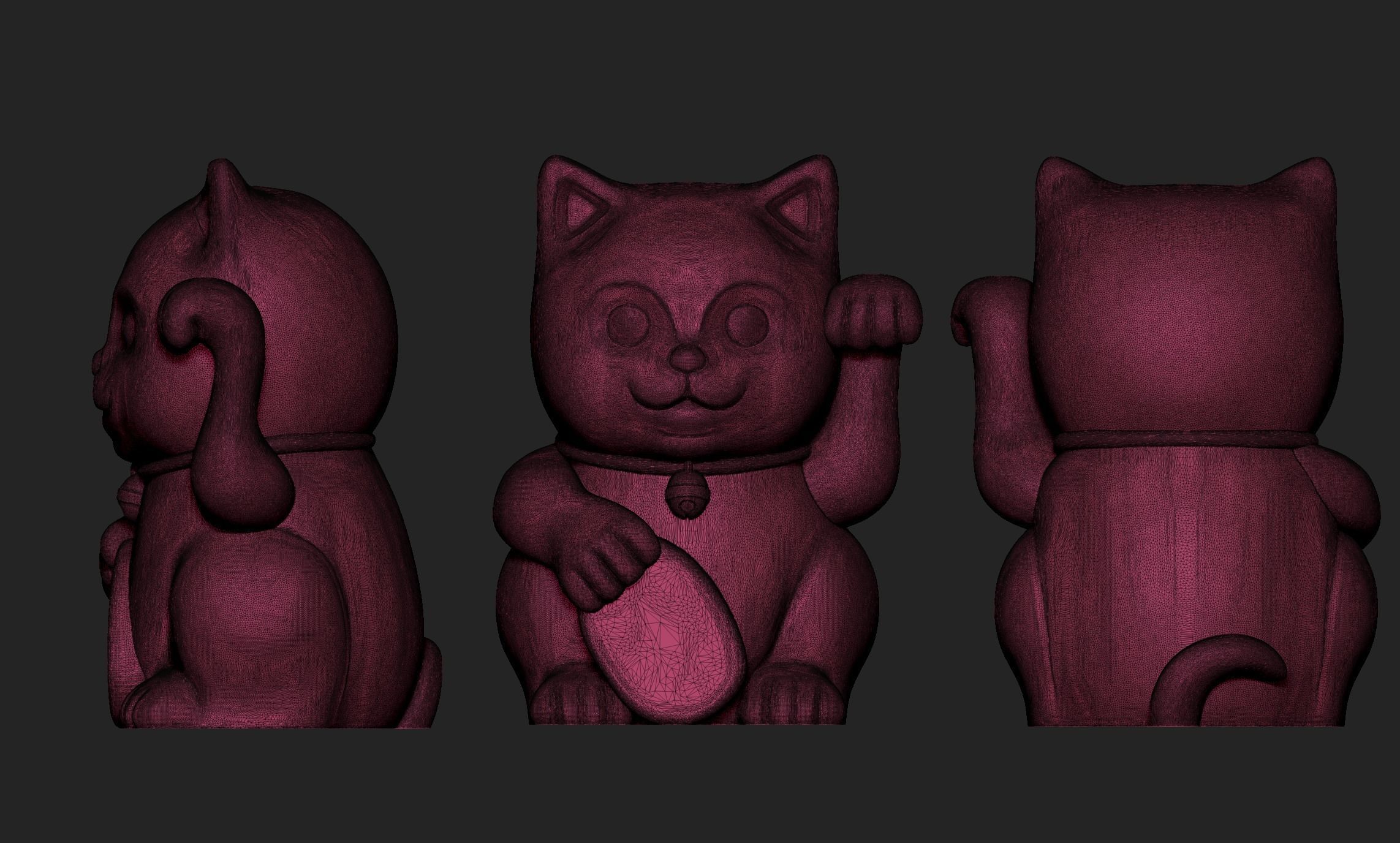 Maneki neko No1 3D print model_5