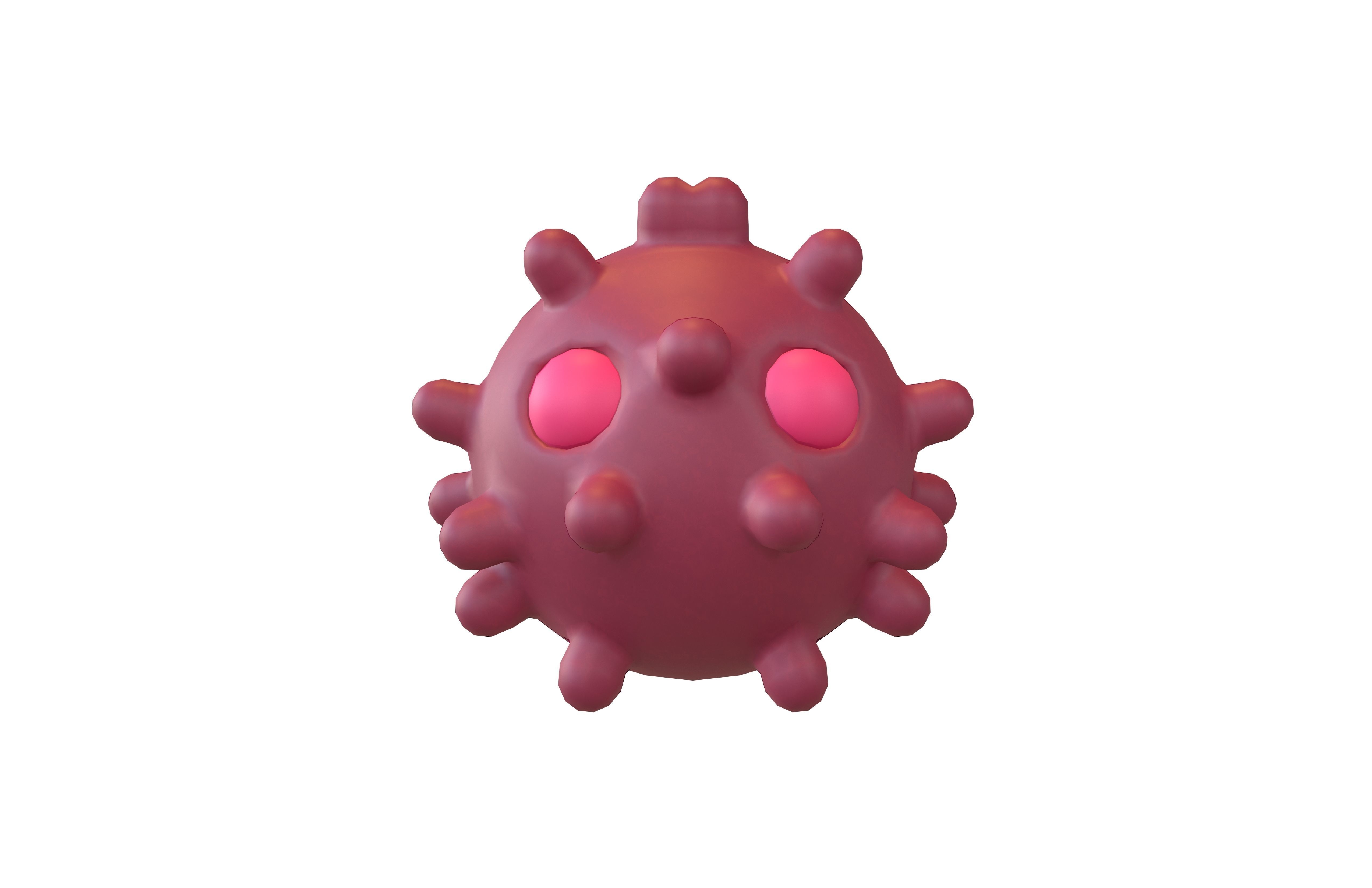 Virus Character v1 003 Low-poly 3D model_3
