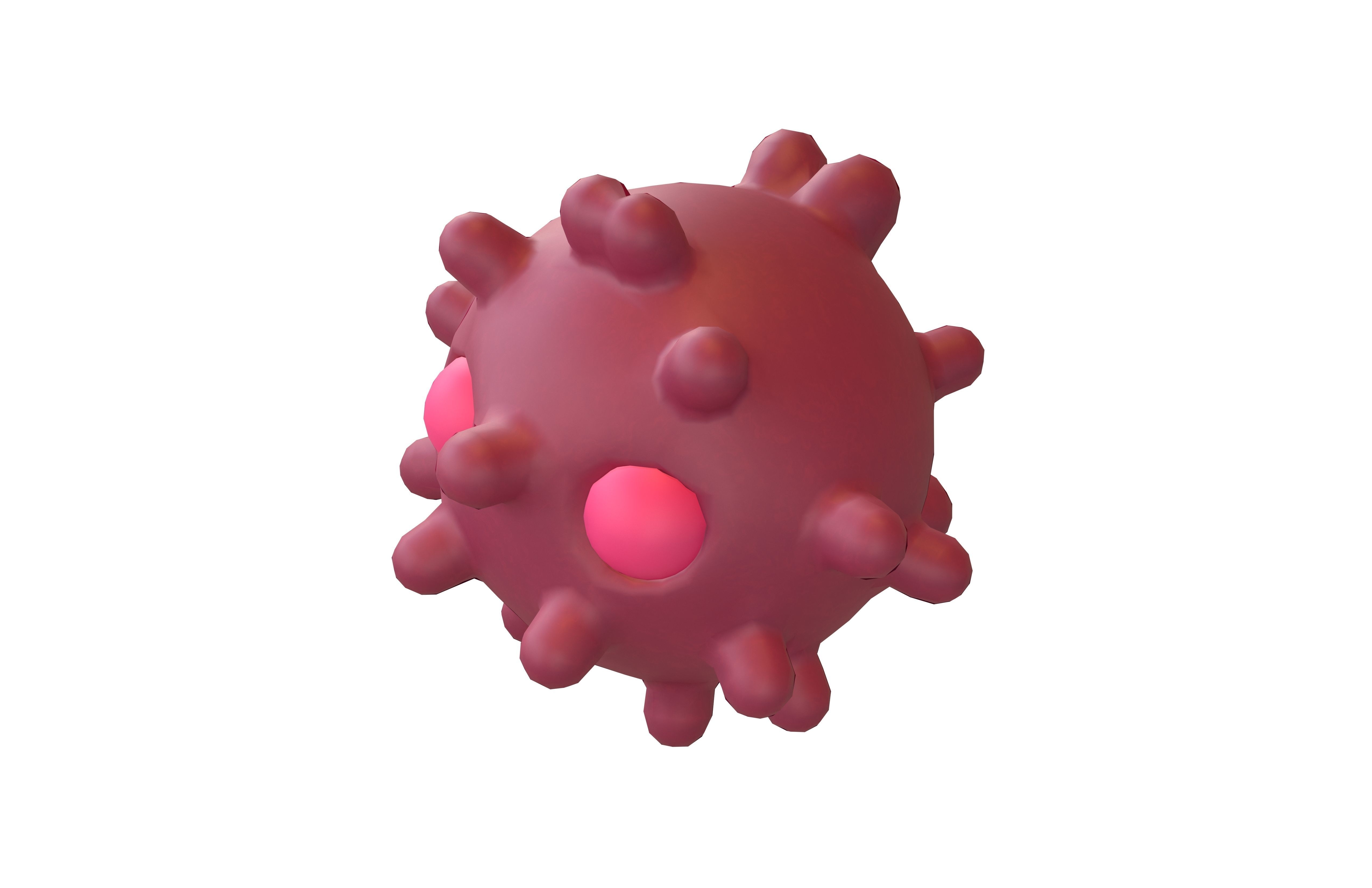 Virus Character v1 003 Low-poly 3D model_1