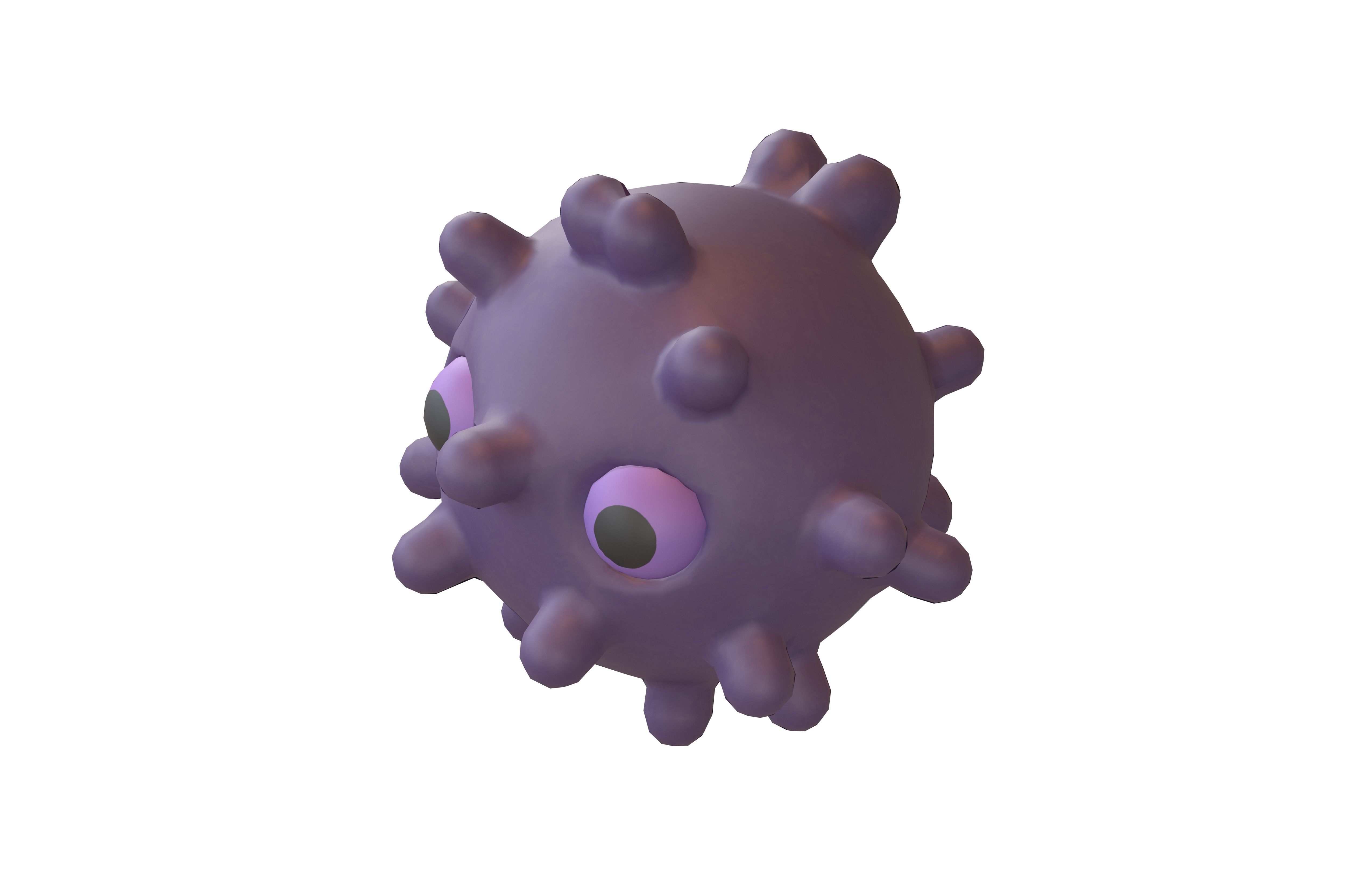 Virus Character v1 008 Low-poly 3D model_1