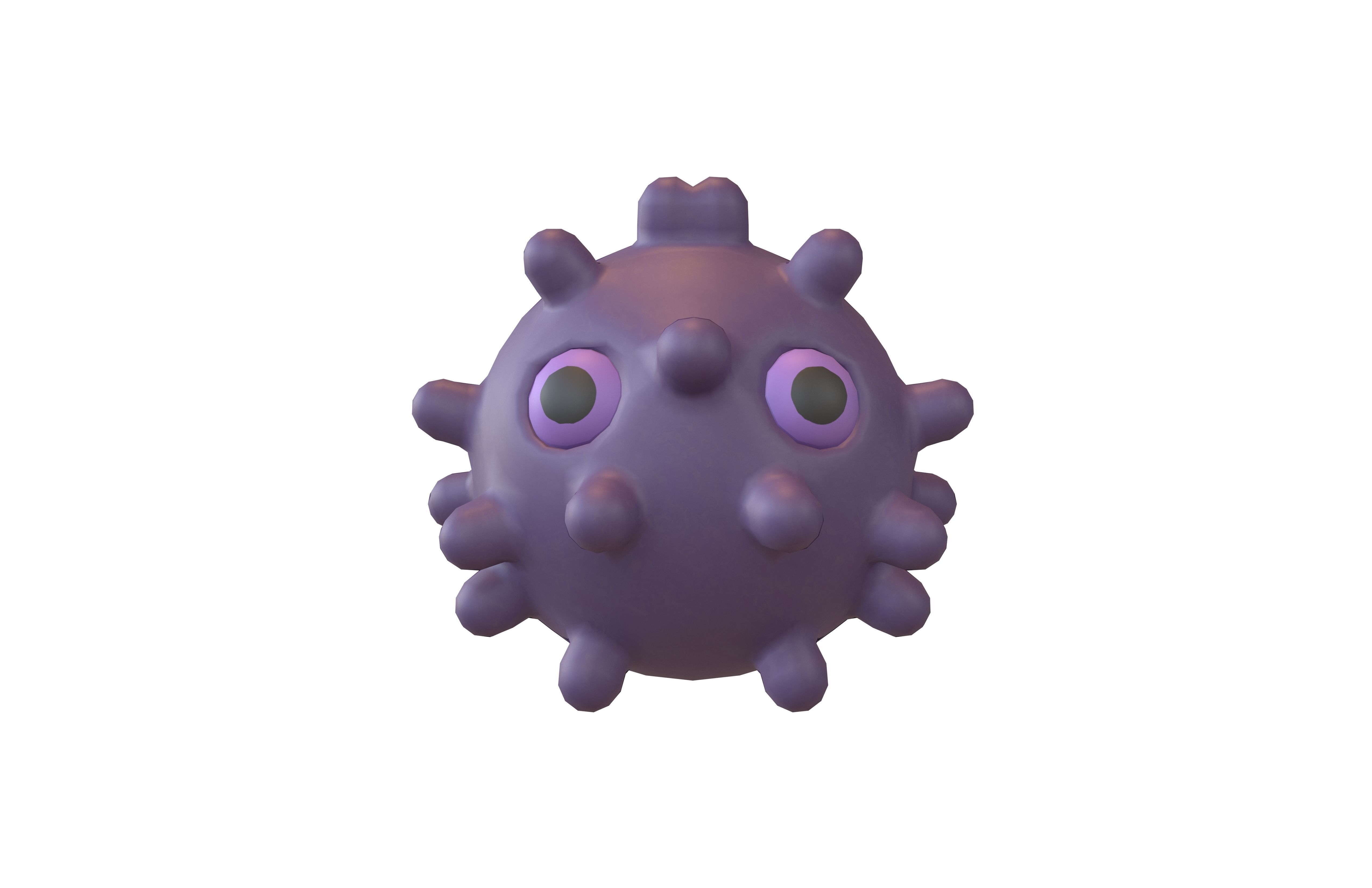 Virus Character v1 008 Low-poly 3D model_2