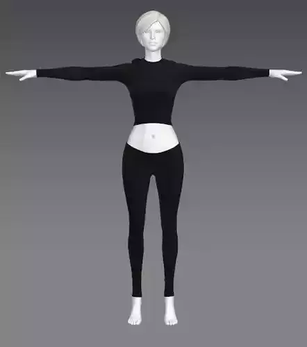 Woman Clothing T-Pose 405
