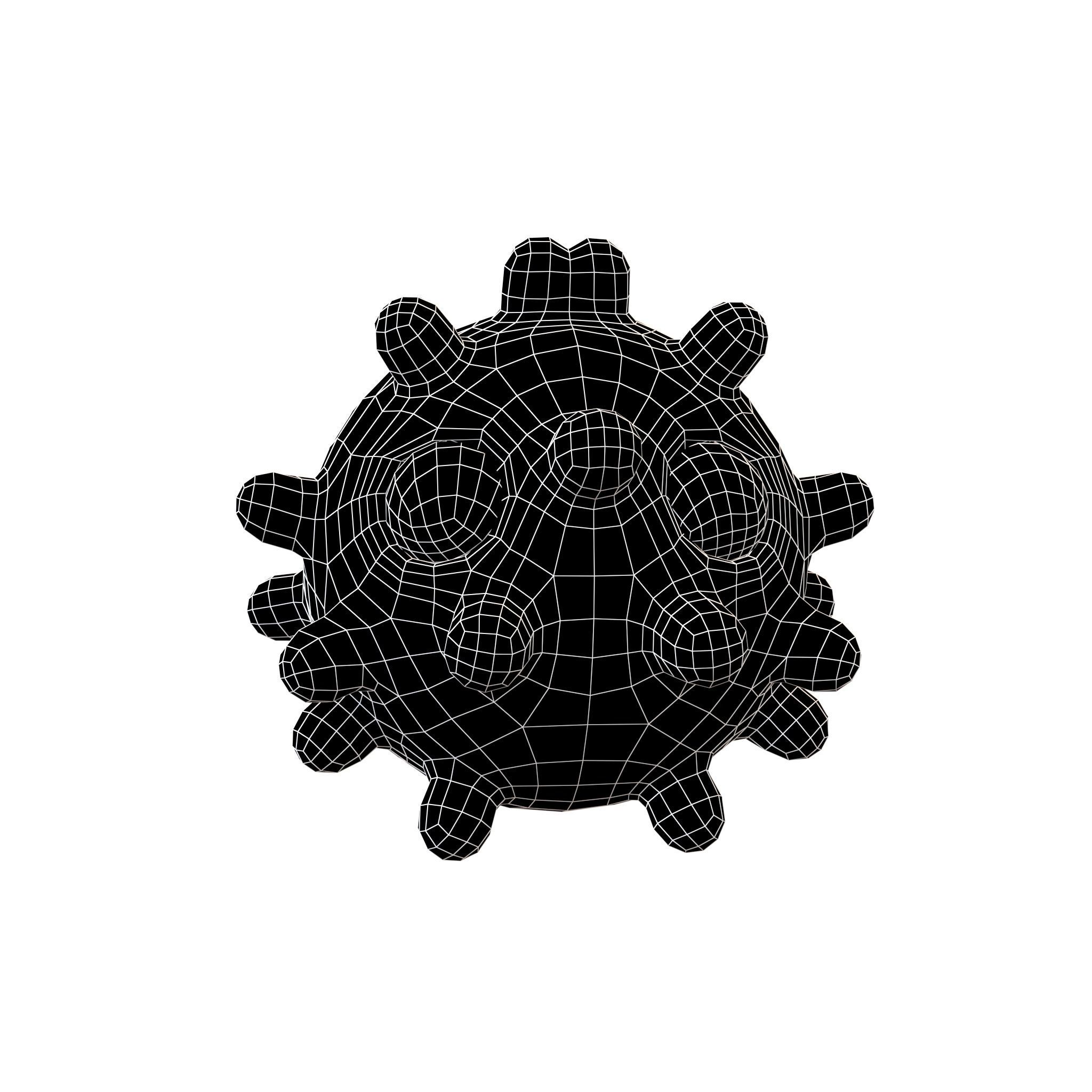 Virus Character v1 010 Low-poly 3D model_4