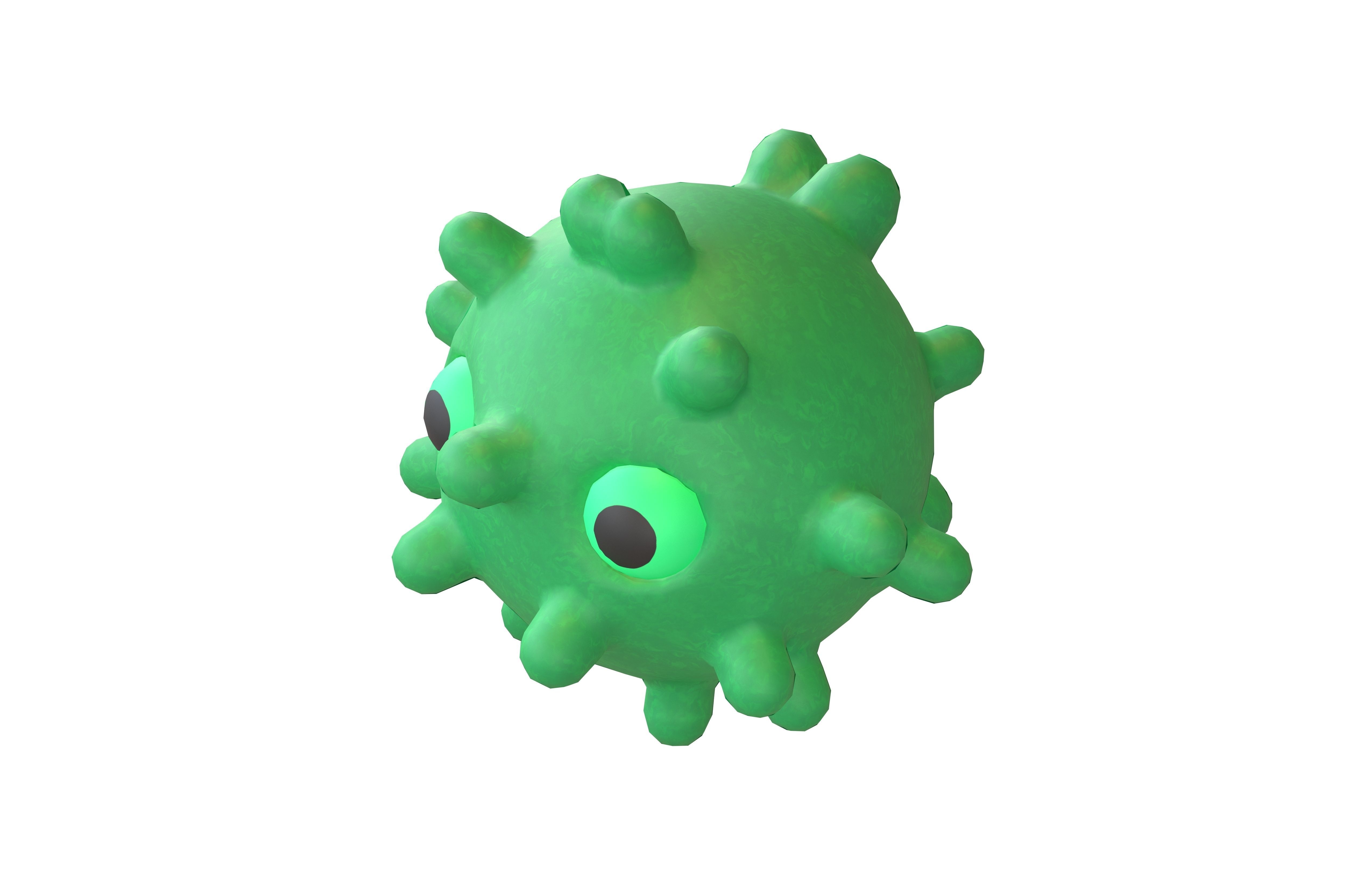 Virus Character v1 010 Low-poly 3D model_1