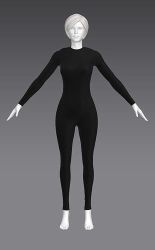 Woman Clothing A-Pose 408 Low-poly 3D model