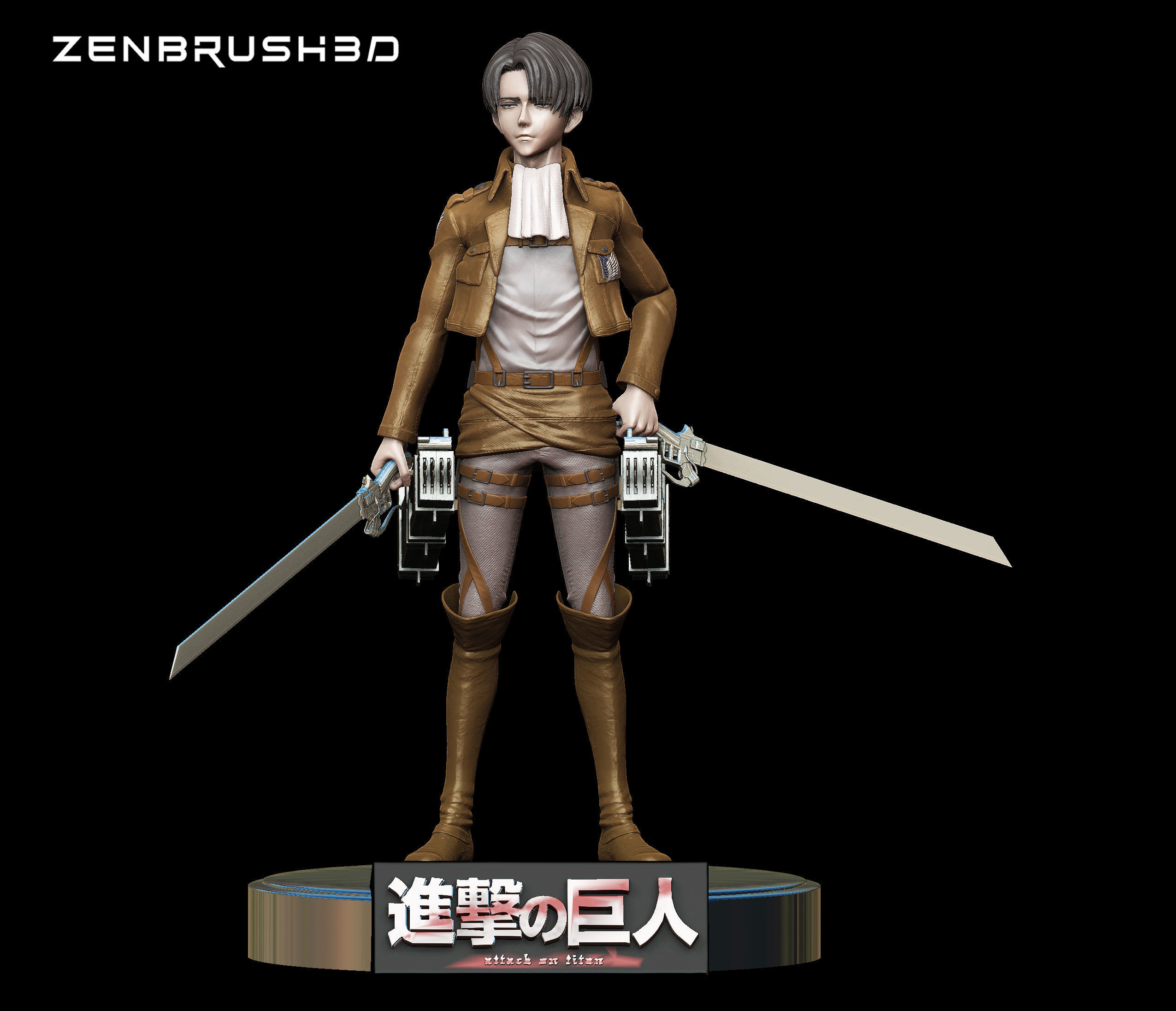 LEVI ACKERMAN Attack on Titan  SNK 3D print model_1