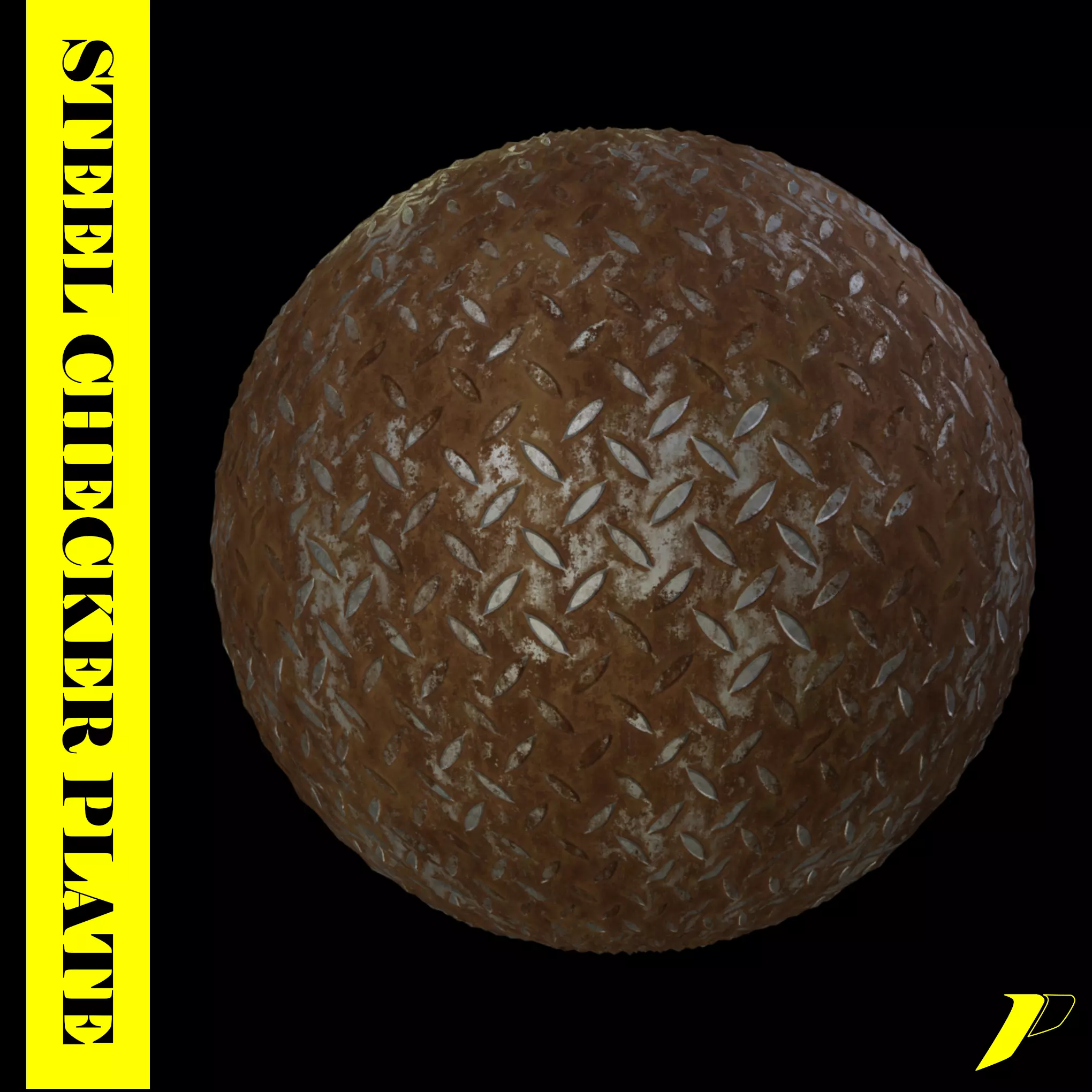 Steel checker plate material Texture