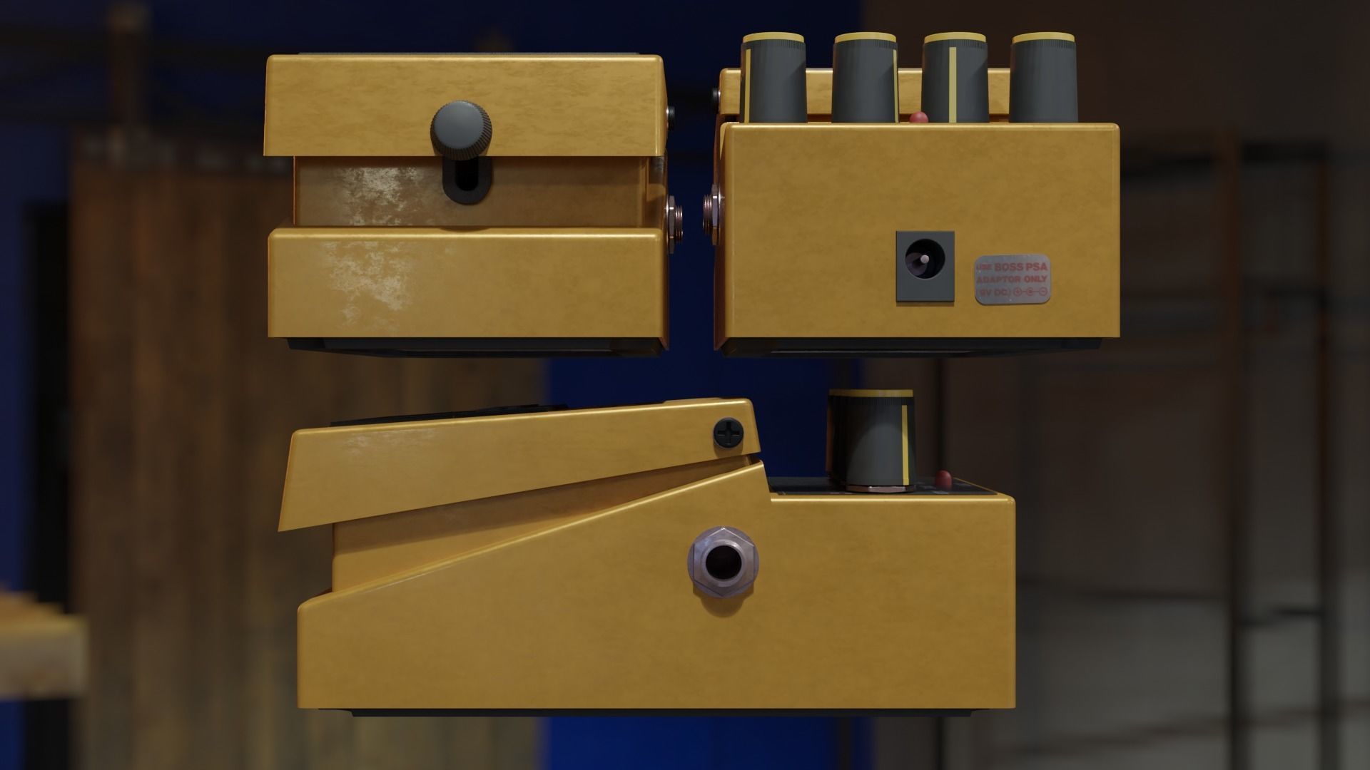 Boss OS-2 guitar Processor 3D model_6