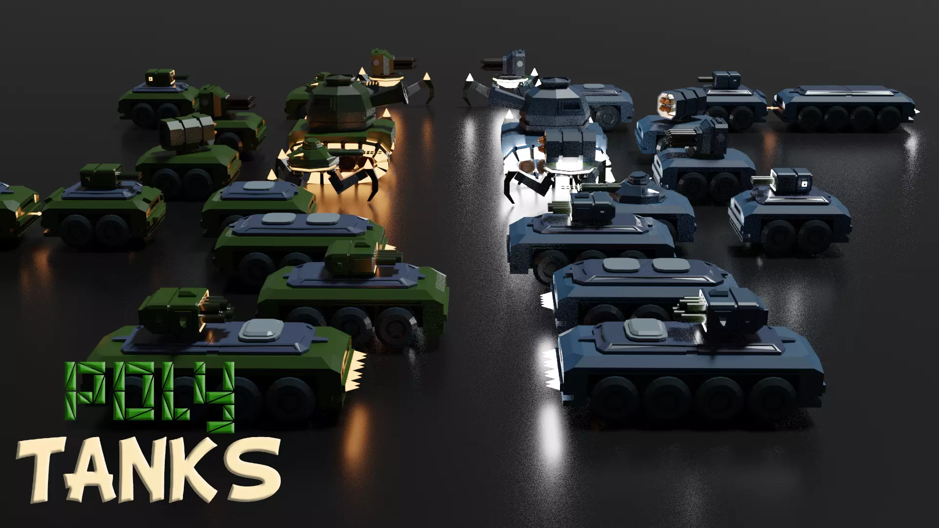 Low Poly War 13 Vehicles Package Low-poly 3D model_0