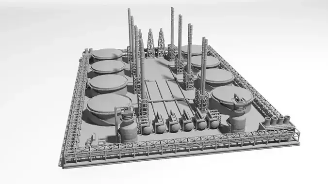 oil Factory for Print 3D print model