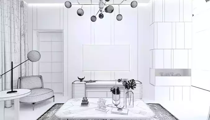 Kitchen  Living Room Bathroom