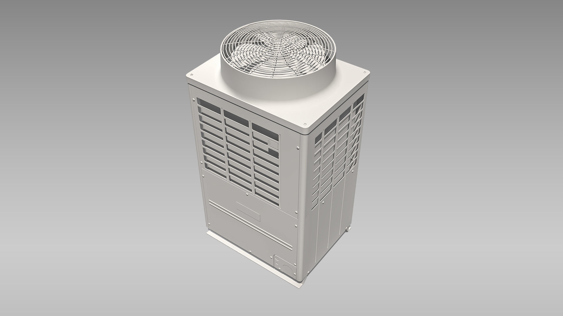 10hp Toshiba Carrier VRF Heat Recovery Outdoor Unit Low-poly 3D model_12