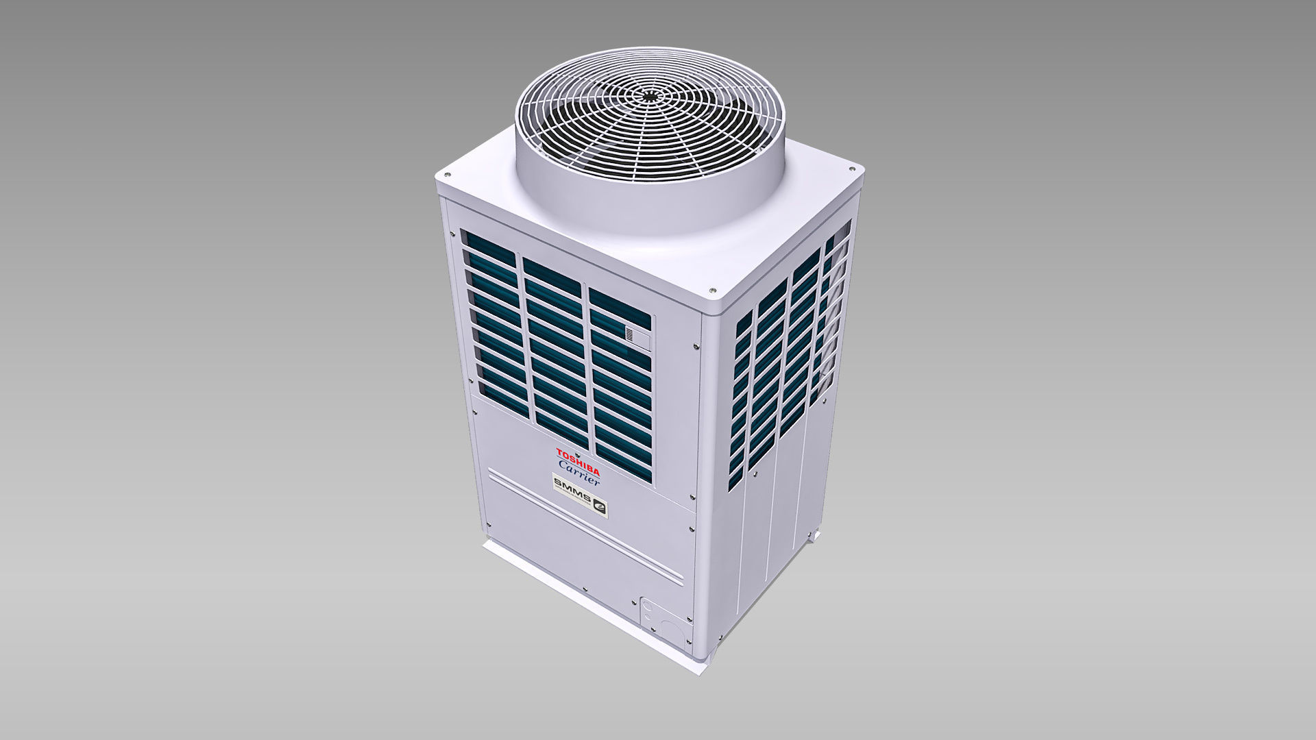 10hp Toshiba Carrier VRF Heat Recovery Outdoor Unit Low-poly 3D model_2