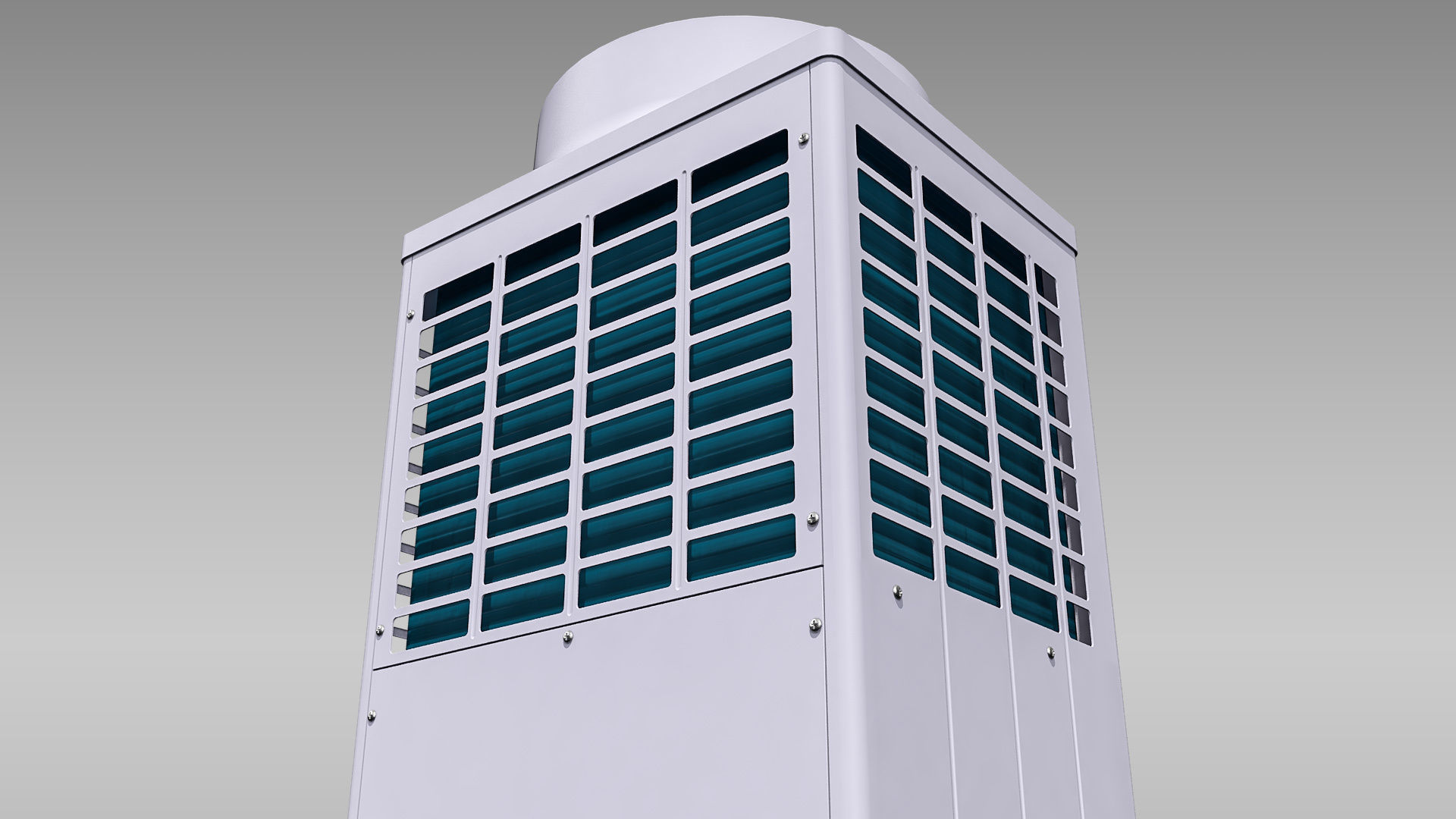 10hp Toshiba Carrier VRF Heat Recovery Outdoor Unit Low-poly 3D model_9