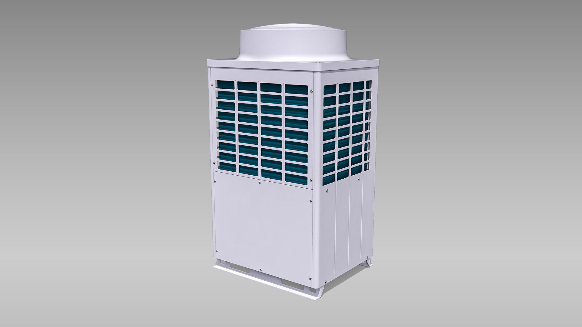 10hp Toshiba Carrier VRF Heat Recovery Outdoor Unit Low-poly 3D model_7