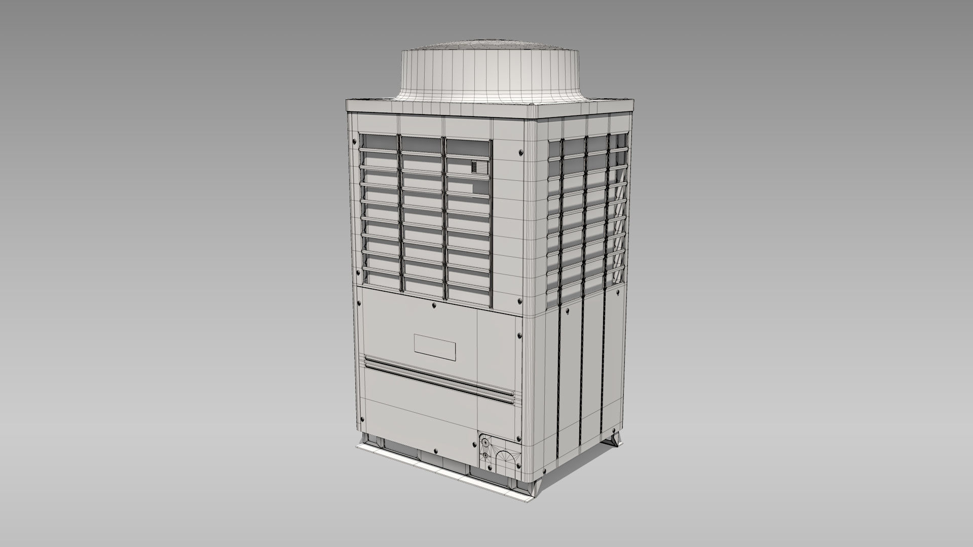 10hp Toshiba Carrier VRF Heat Recovery Outdoor Unit Low-poly 3D model_11