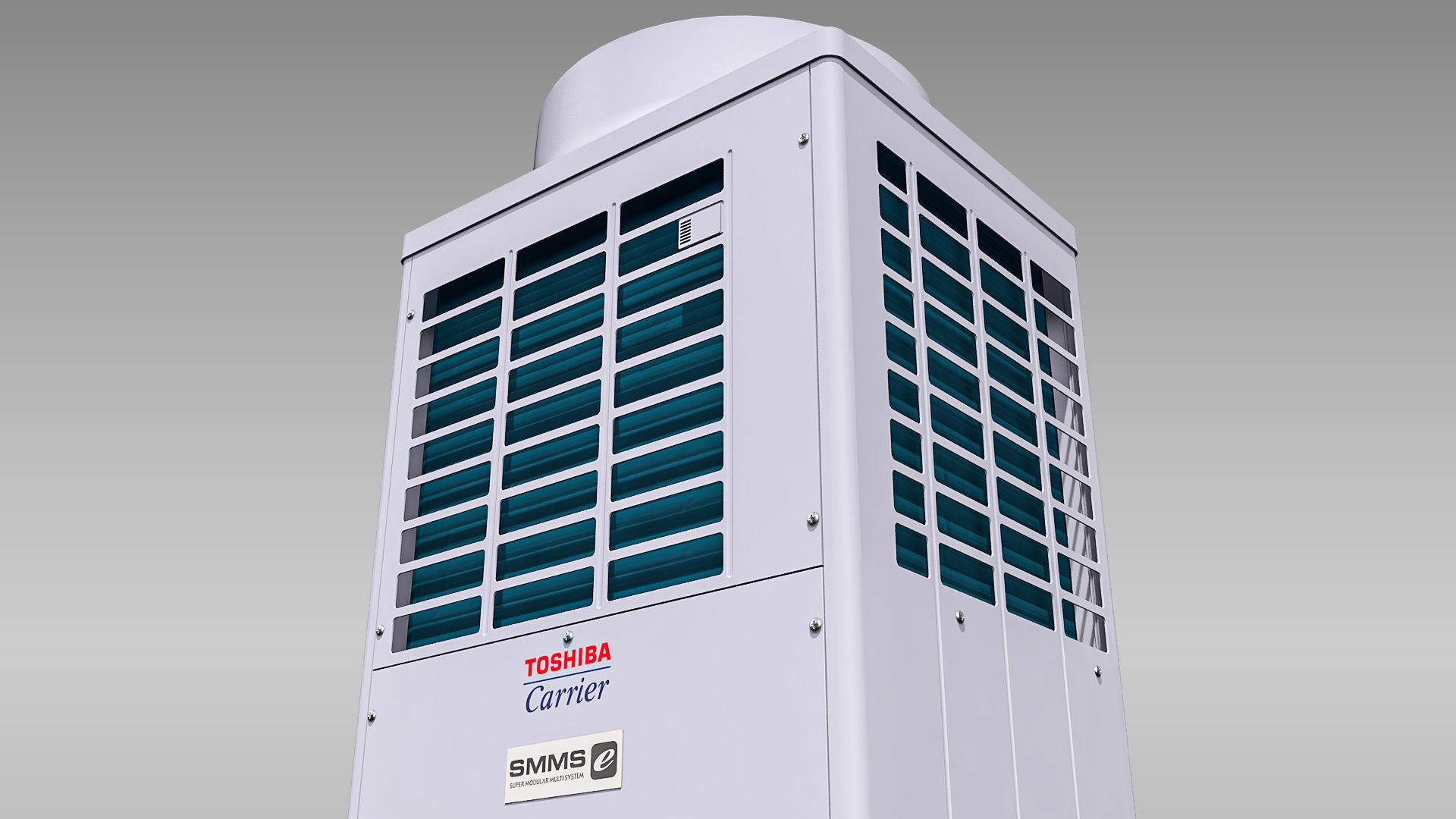 10hp Toshiba Carrier VRF Heat Recovery Outdoor Unit Low-poly 3D model_6