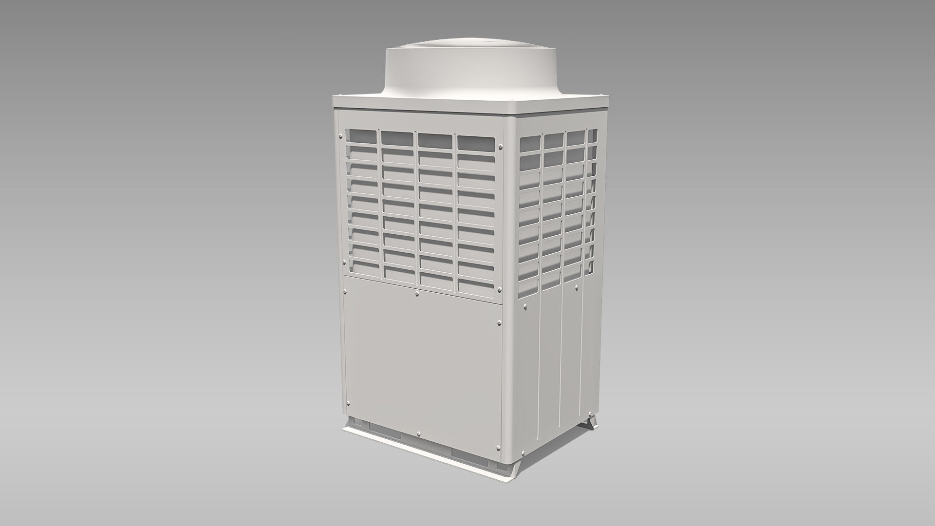10hp Toshiba Carrier VRF Heat Recovery Outdoor Unit Low-poly 3D model_14