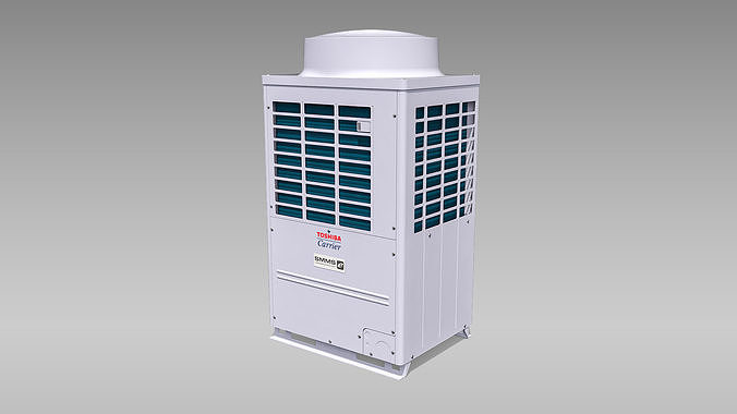 10hp Toshiba Carrier VRF Heat Recovery Outdoor Unit Low-poly 3D model