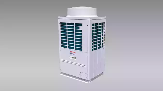 10hp Toshiba Carrier VRF Heat Recovery Outdoor Unit Low-poly 3D model