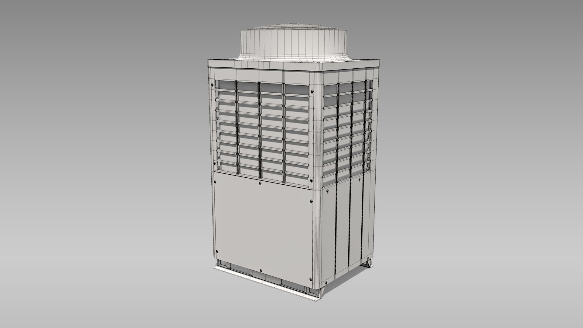 10hp Toshiba Carrier VRF Heat Recovery Outdoor Unit Low-poly 3D model_15