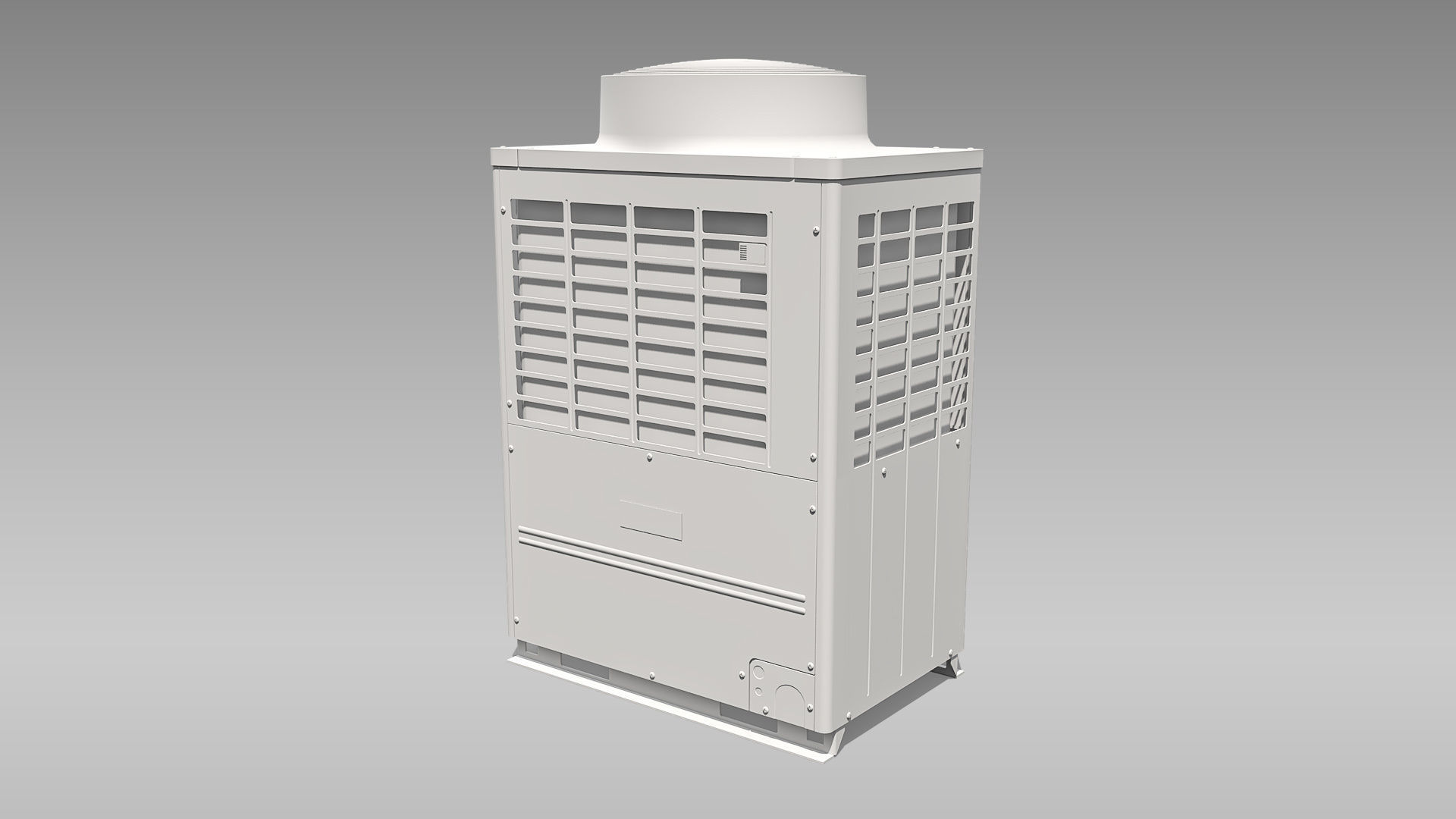 14hp Toshiba Carrier VRF Heat Recovery Outdoor Unit Low-poly 3D model_10