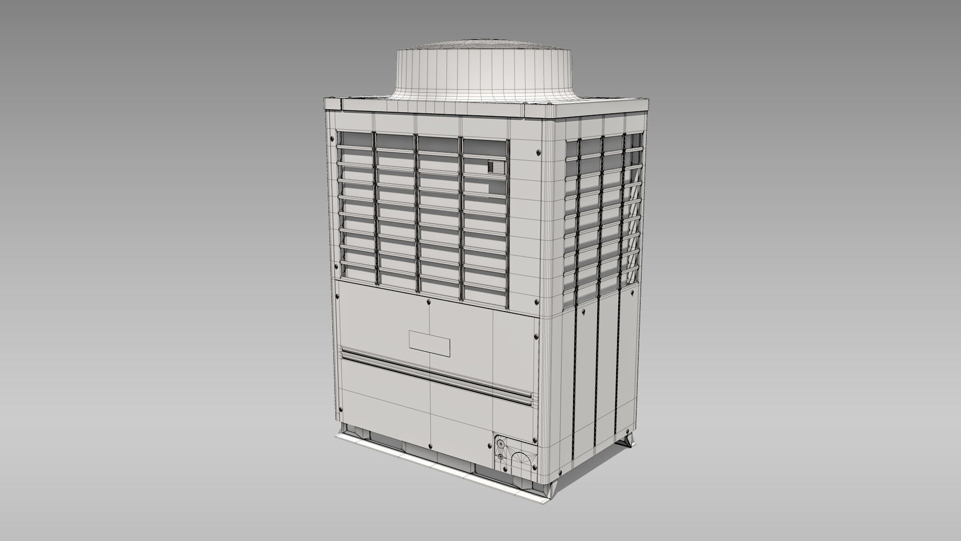 14hp Toshiba Carrier VRF Heat Recovery Outdoor Unit Low-poly 3D model_11