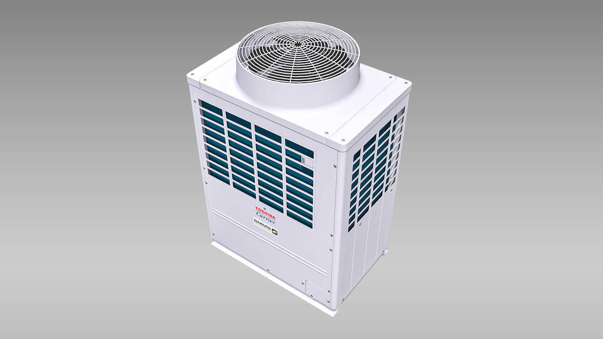 14hp Toshiba Carrier VRF Heat Recovery Outdoor Unit Low-poly 3D model_2