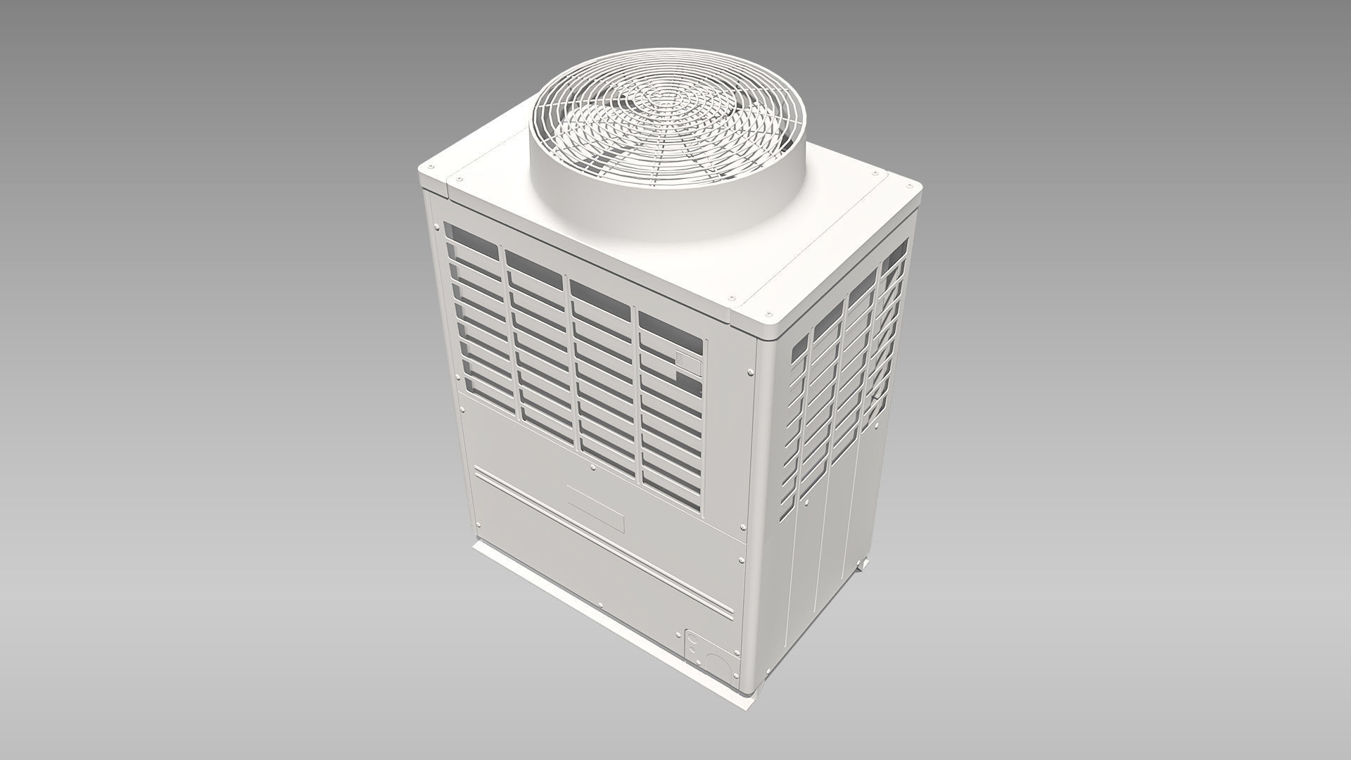 14hp Toshiba Carrier VRF Heat Recovery Outdoor Unit Low-poly 3D model_12